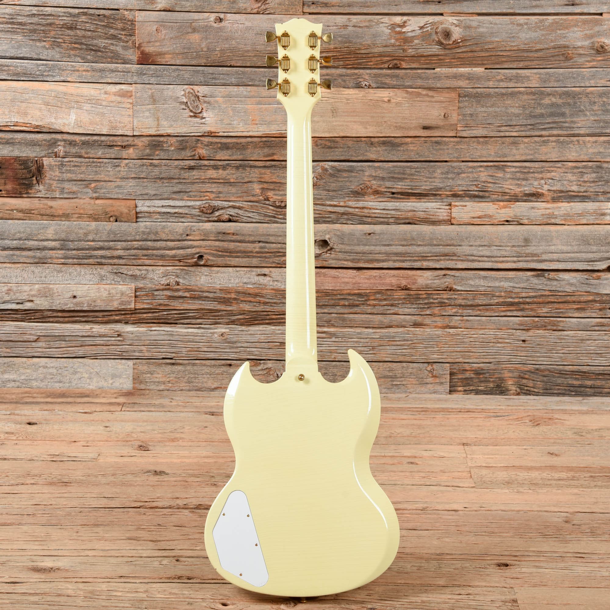 Gibson Custom Shop Jimi Hendrix Signature '67 SG Custom Reissue Aged Polaris White Electric Guitars / Solid Body