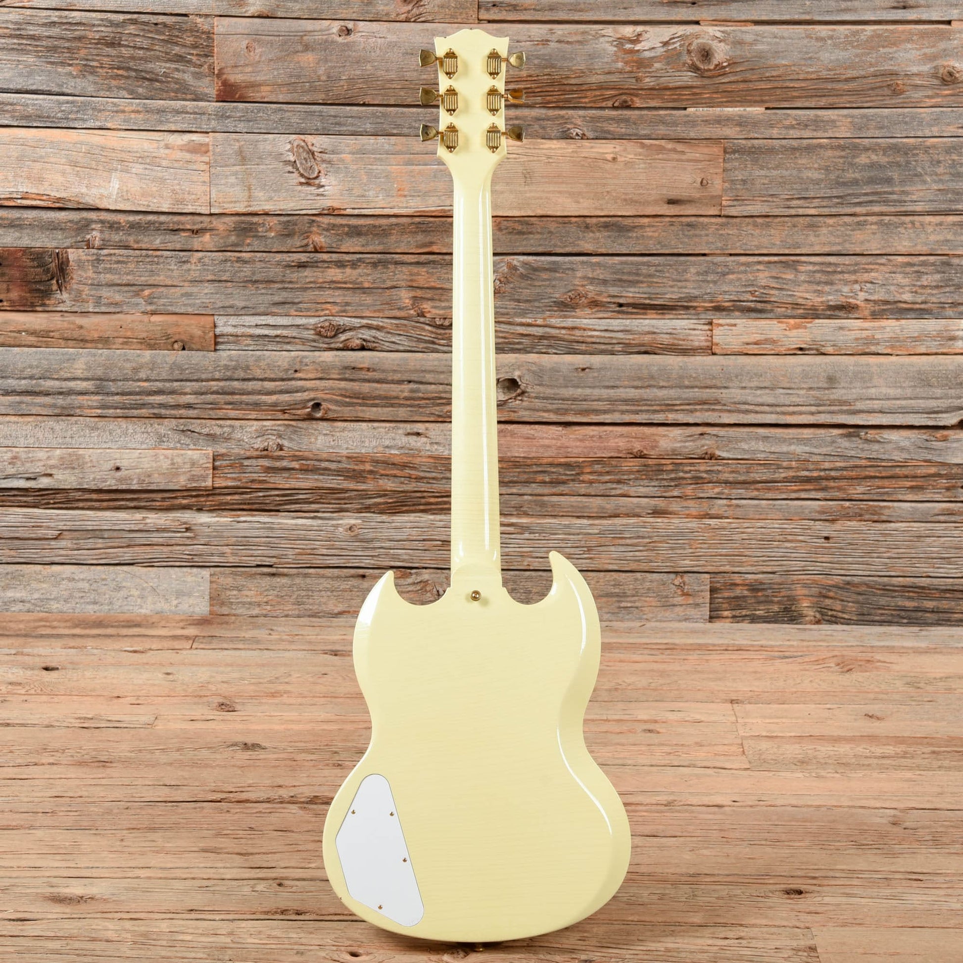 Gibson Custom Shop Jimi Hendrix Signature '67 SG Custom Reissue Aged Polaris White Electric Guitars / Solid Body