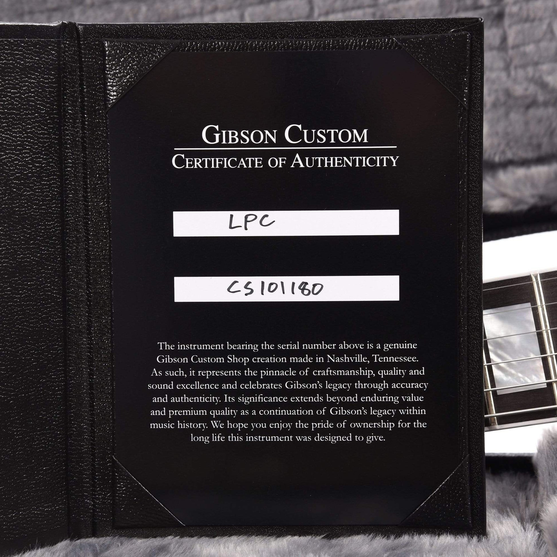 Gibson Custom Shop Les Paul Custom Ebony Gloss Electric Guitars / Solid Body