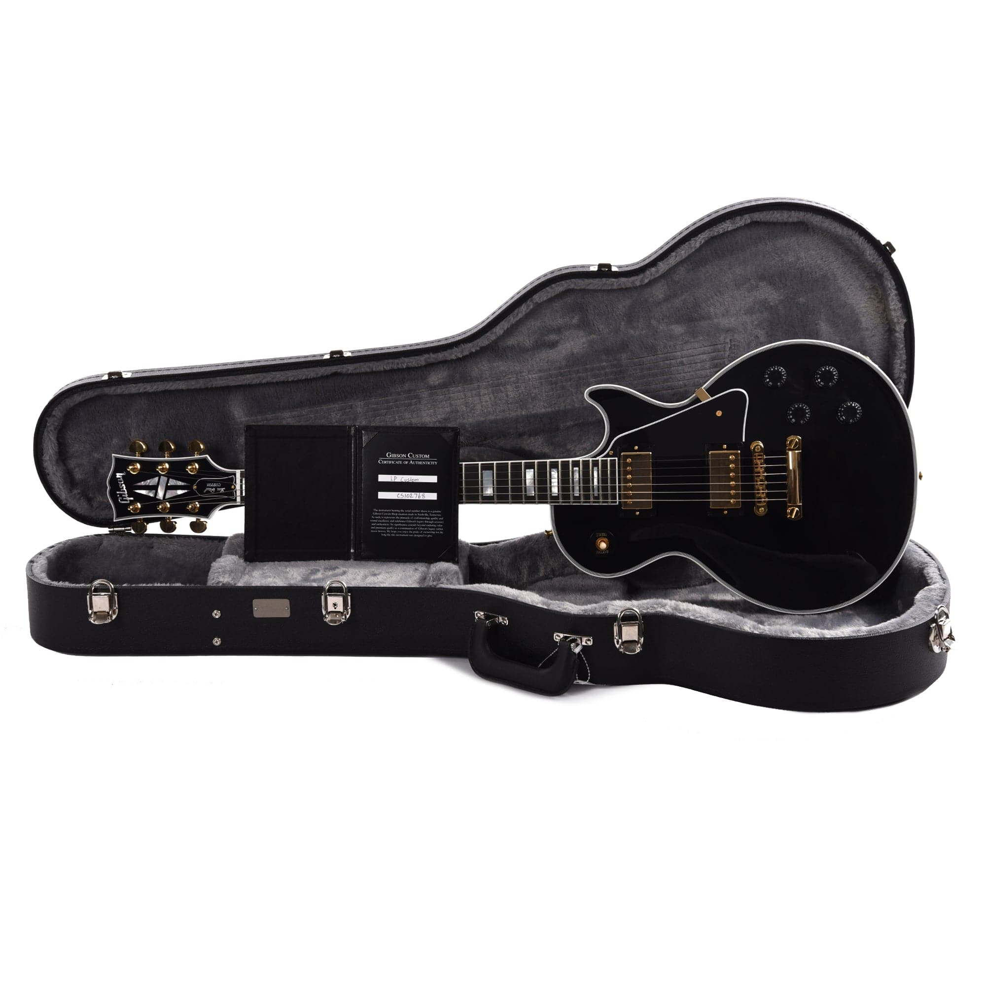 Gibson Custom Shop Les Paul Custom Ebony Gloss Electric Guitars / Solid Body