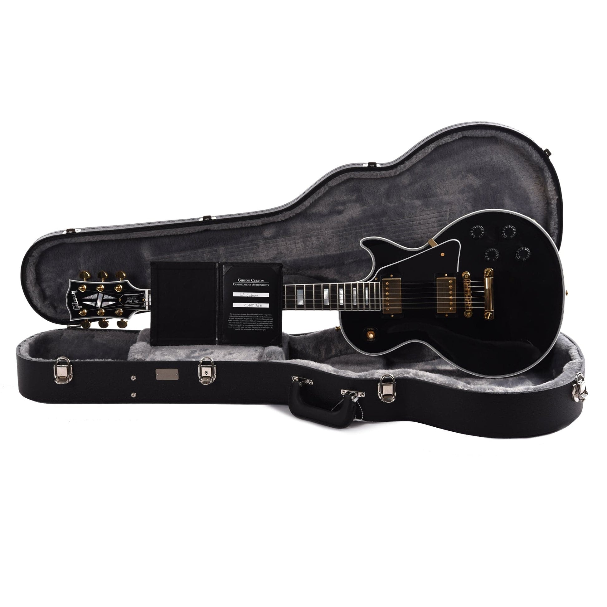Gibson Custom Shop Les Paul Custom Ebony Gloss Electric Guitars / Solid Body