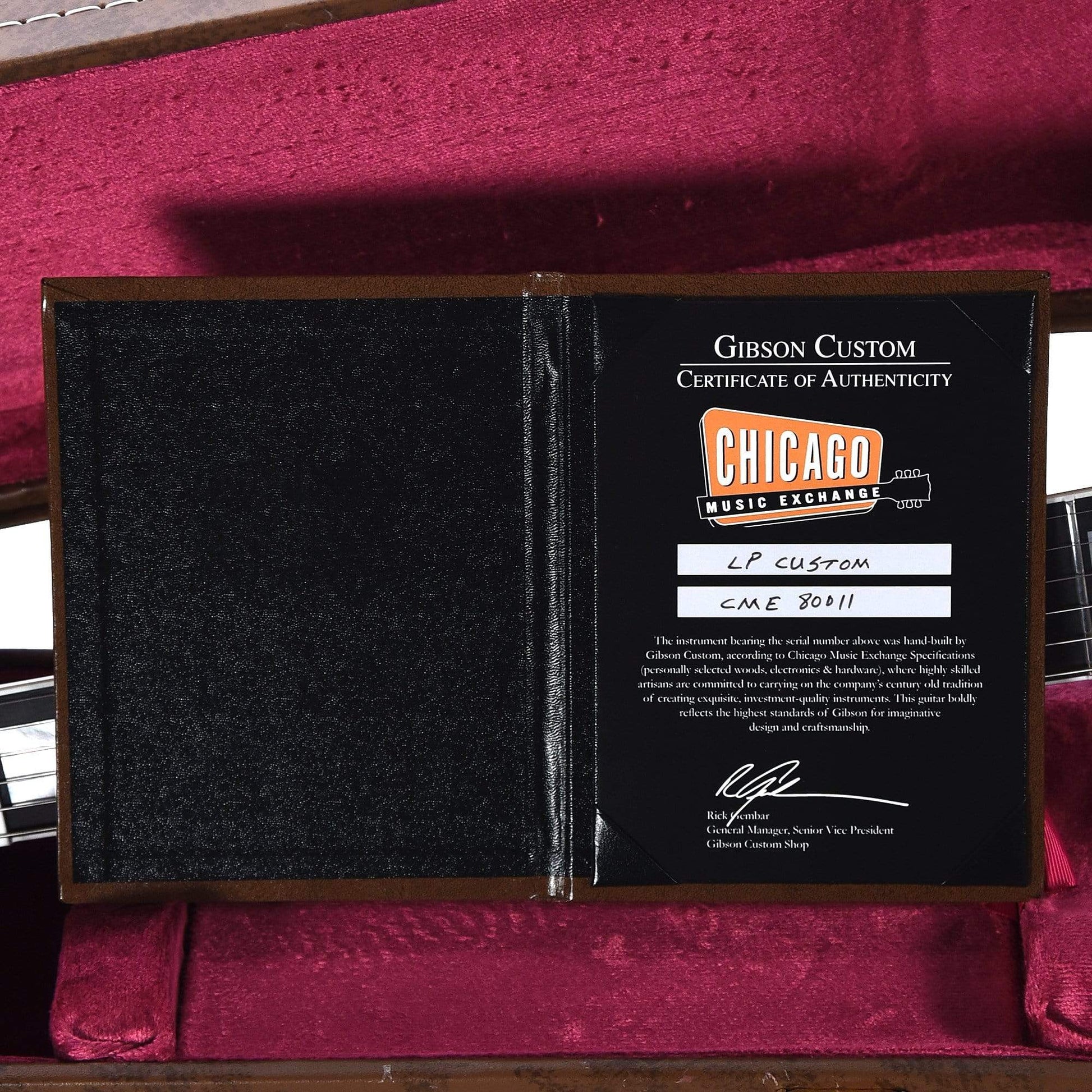 Gibson Custom Shop Les Paul Custom Ebony VOS GH w/Ebony Fingerboard Electric Guitars / Solid Body