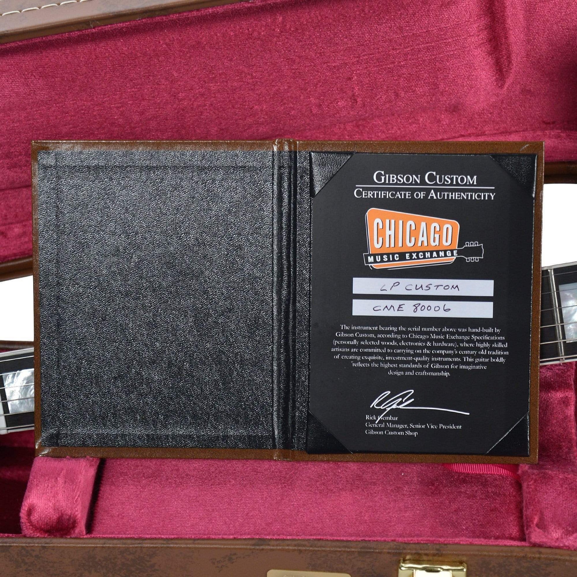 Gibson Custom Shop Les Paul Custom Ebony VOS w/Ebony Fingerboard Electric Guitars / Solid Body