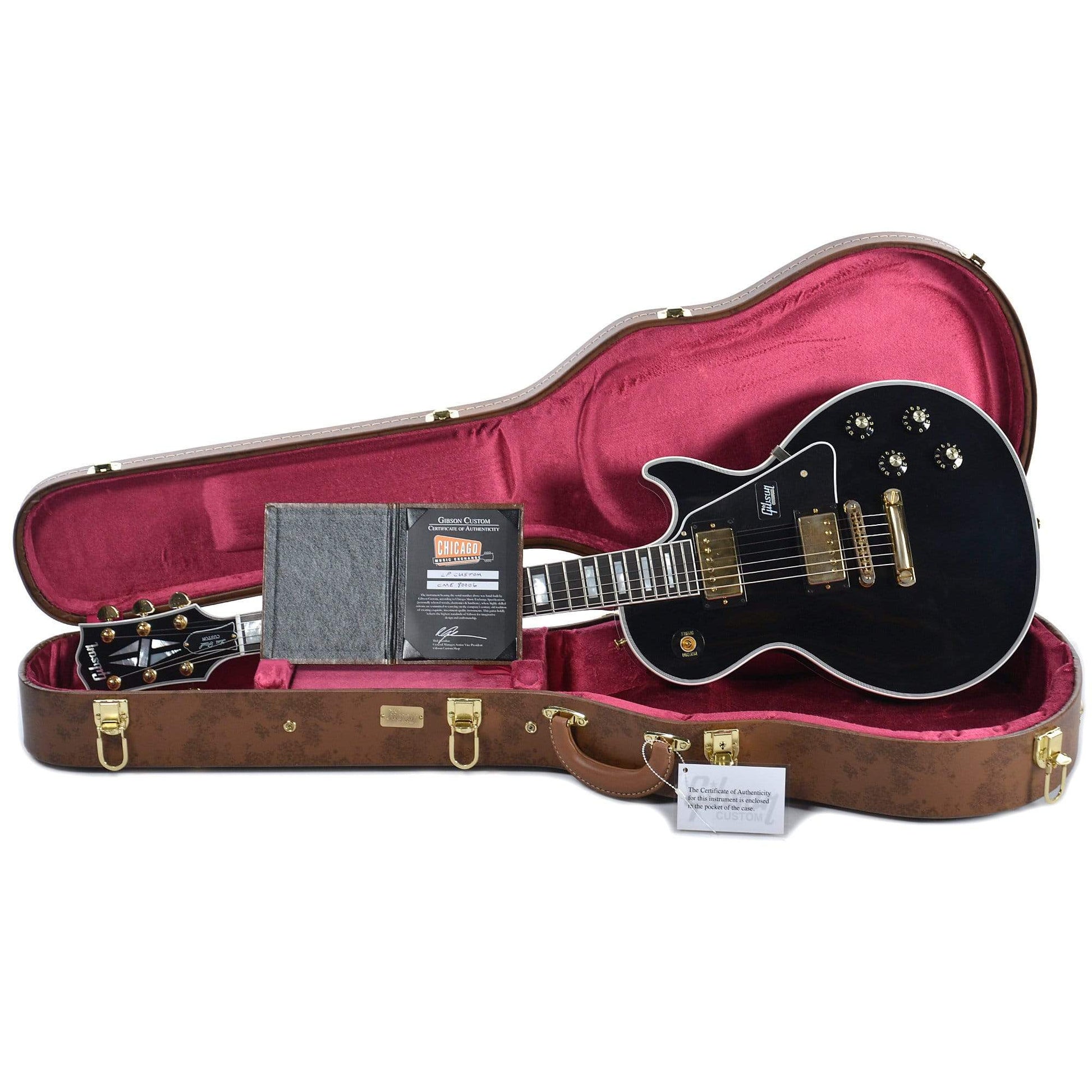 Gibson Custom Shop Les Paul Custom Ebony VOS w/Ebony Fingerboard Electric Guitars / Solid Body