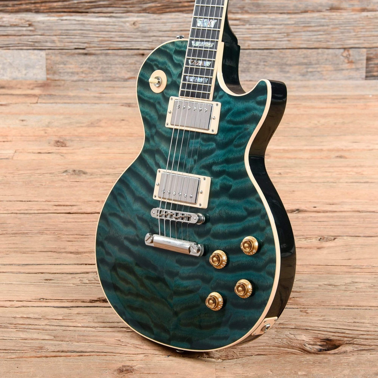 Gibson Custom Shop Les Paul Elegant Peacock Green 2004 Electric Guitars / Solid Body