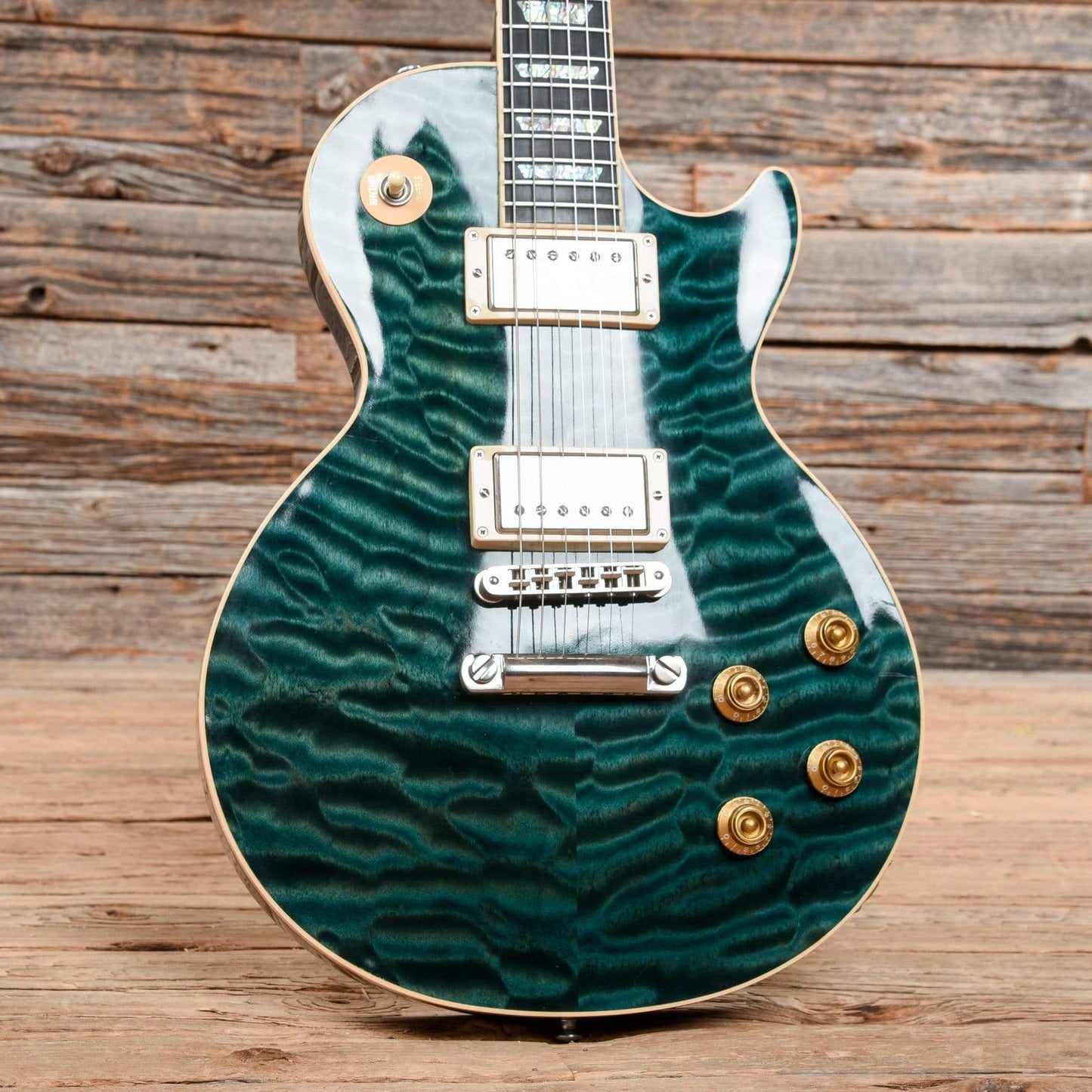 Gibson Custom Shop Les Paul Elegant Peacock Green 2004 Electric Guitars / Solid Body