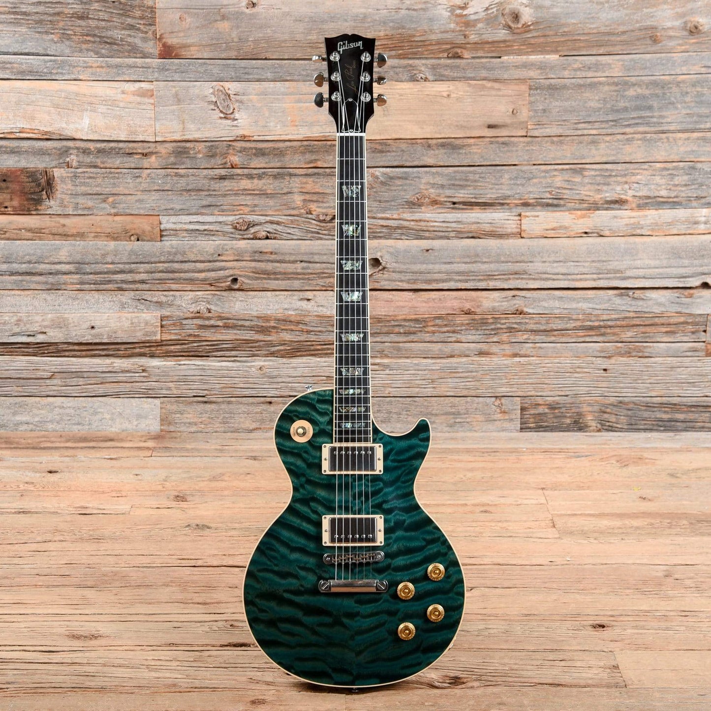 Gibson Custom Shop Les Paul Elegant Peacock Green 2004 Electric Guitars / Solid Body