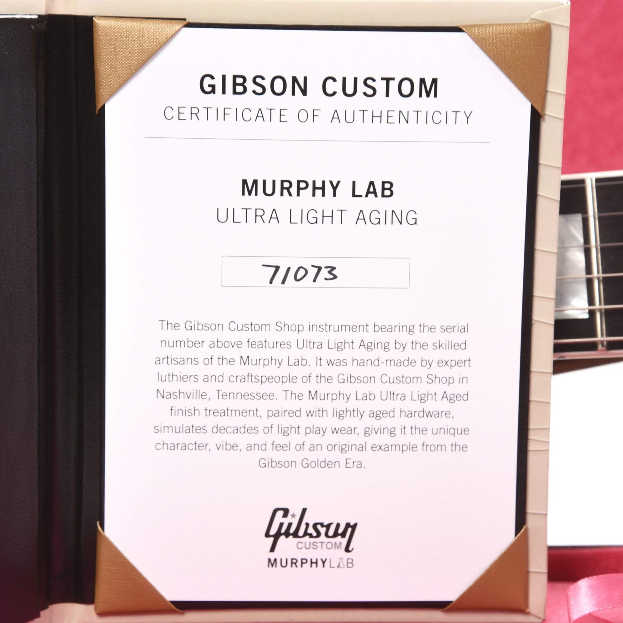 Gibson Custom Shop Murphy Lab 1957 Les Paul Custom Reissue 2-Pickup Ebony Ultra Light Aged Electric Guitars / Solid Body