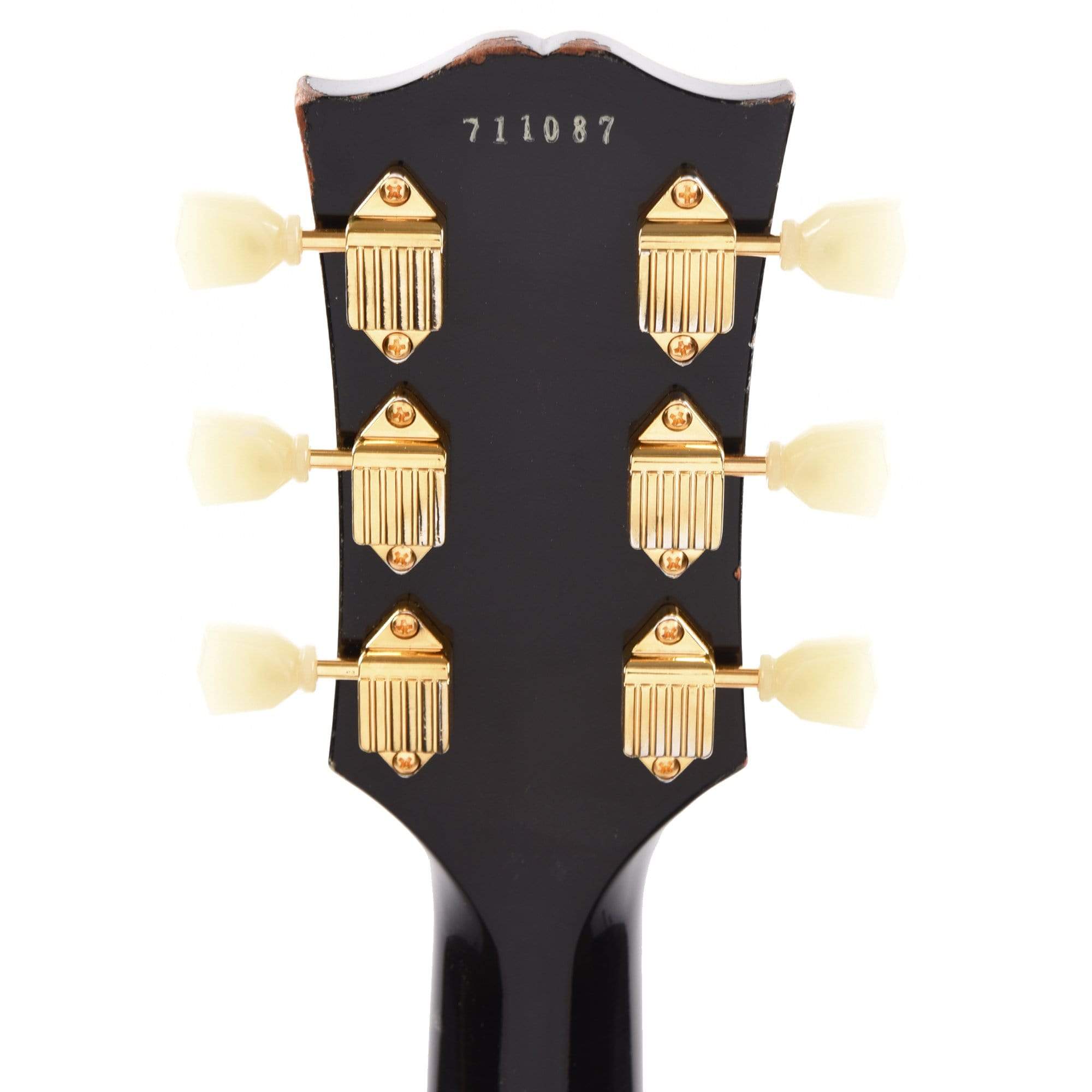 Gibson Custom Shop Murphy Lab 1957 Les Paul Custom Reissue 3-Pickup Ebony Light Aged w/Bigsby Electric Guitars / Solid Body