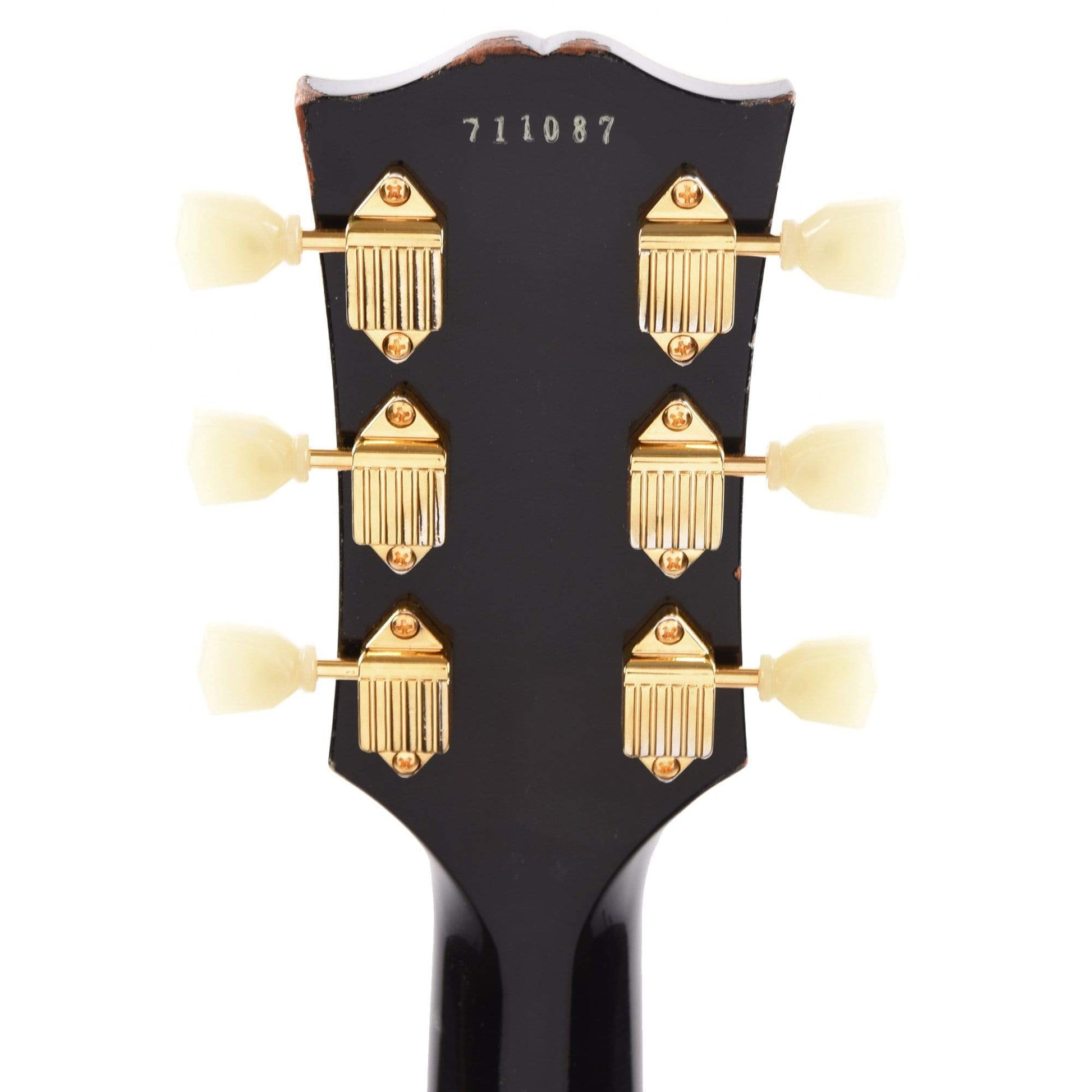 Gibson Custom Shop Murphy Lab 1957 Les Paul Custom Reissue 3-Pickup Ebony Light Aged w/Bigsby Electric Guitars / Solid Body