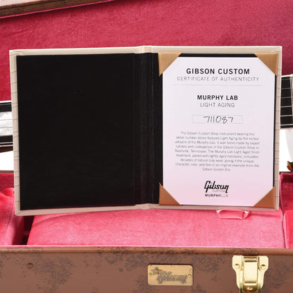 Gibson Custom Shop Murphy Lab 1957 Les Paul Custom Reissue 3-Pickup Ebony Light Aged w/Bigsby Electric Guitars / Solid Body