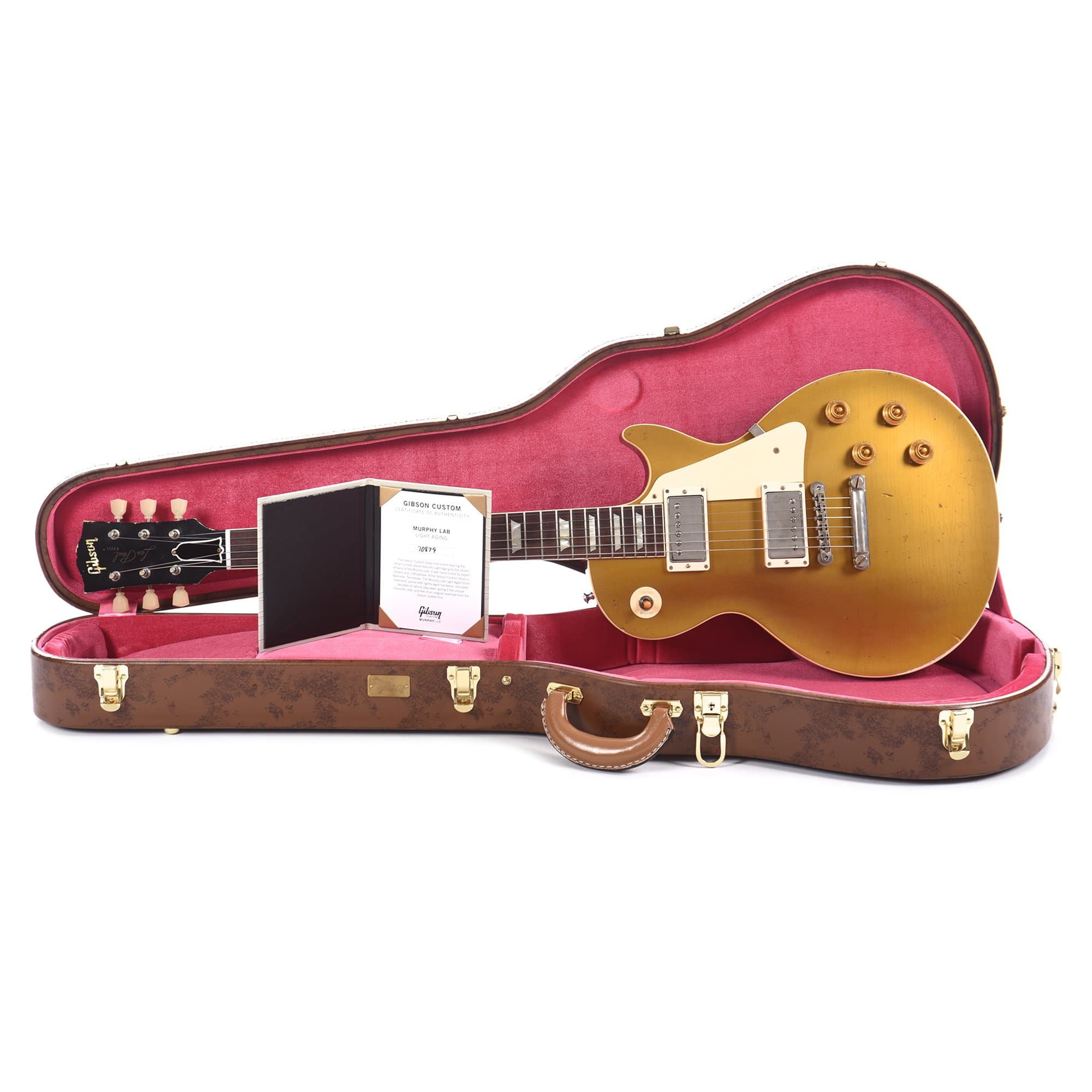 Gibson Custom Shop Murphy Lab 1957 Les Paul Goldtop Darkback Reissue Double Gold Light Aged Electric Guitars / Solid Body