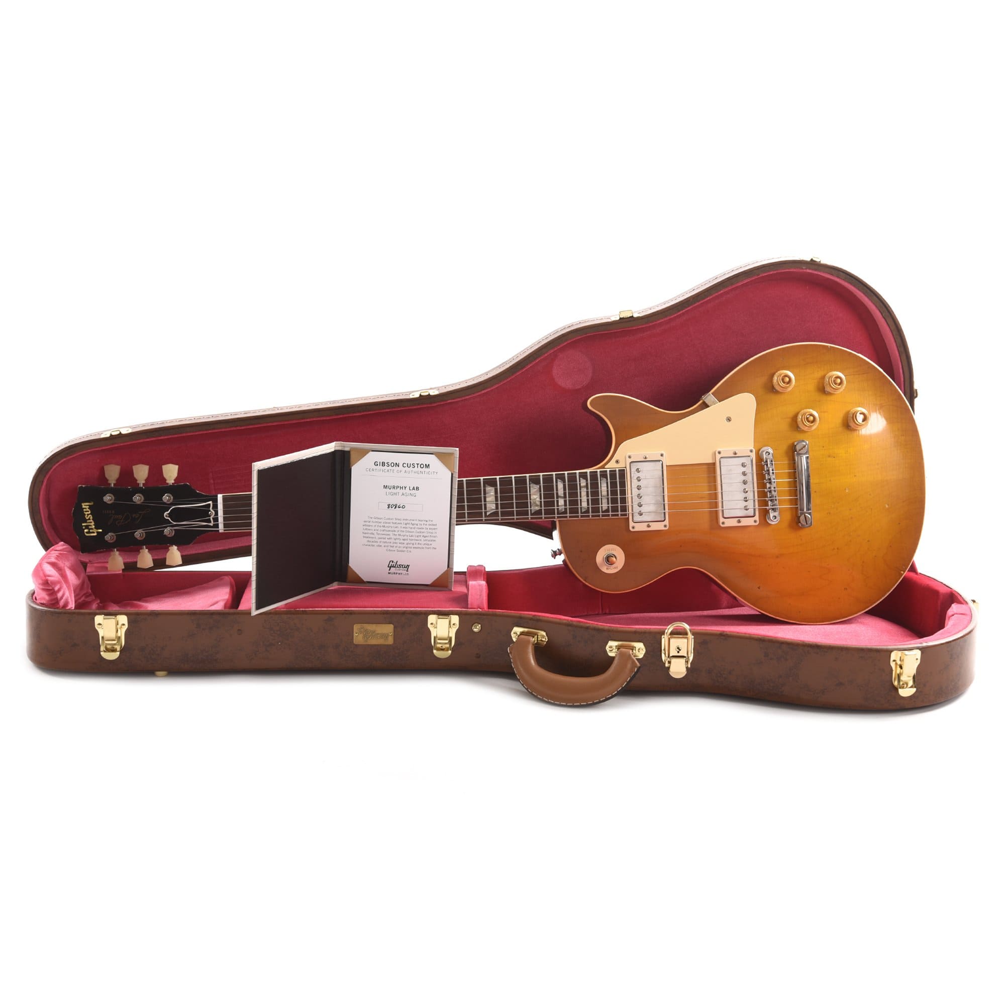 Gibson Custom Shop Murphy Lab 1958 Les Paul Standard Reissue Lemon Burst Light Aged Electric Guitars / Solid Body