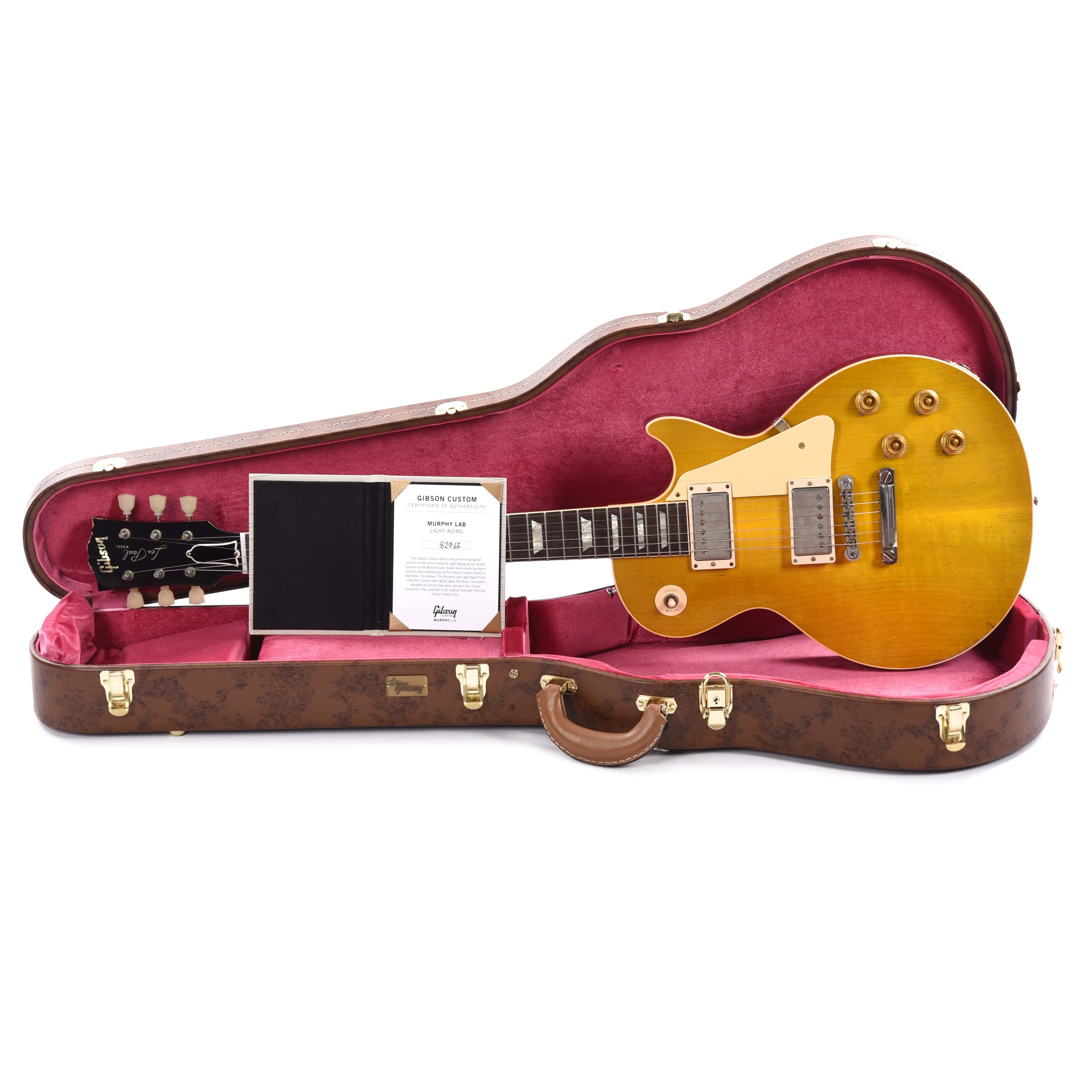 Gibson Custom Shop Murphy Lab 1958 Les Paul Standard Reissue Lemon Burst Light Aged Electric Guitars / Solid Body