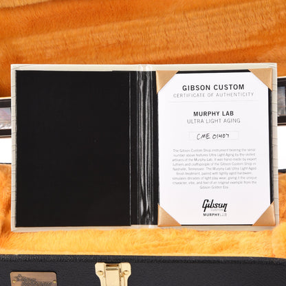 Gibson Custom Shop Murphy Lab 1961 Les Paul/SG Custom "CME Spec" Heavy Antique Ebony Ultra Light Aged w/Sideways Vibrola Electric Guitars / Solid Body