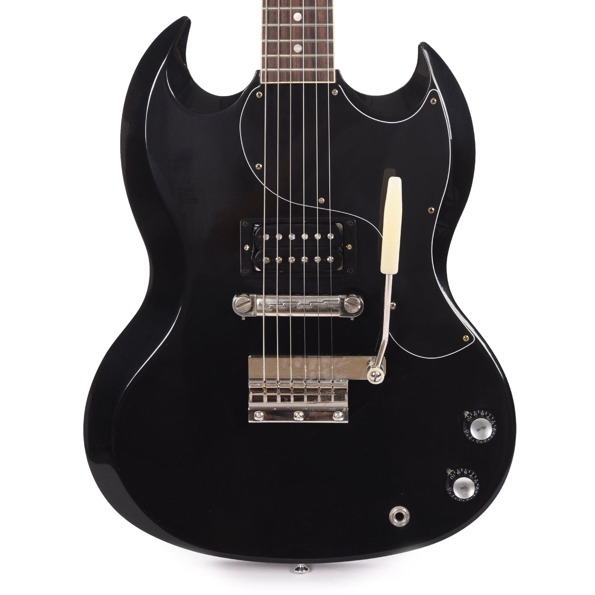 Gibson Custom Shop Murphy Lab 1961 Les Paul/SG Junior "CME Spec" Heavy Antique Ebony Ultra Light Aged w/Short Vibrola Electric Guitars / Solid Body