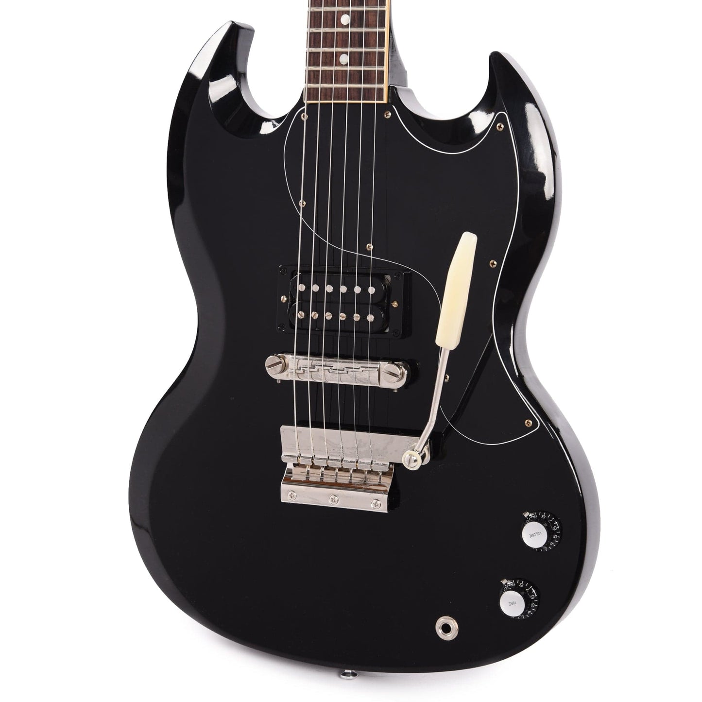 Gibson Custom Shop Murphy Lab 1961 Les Paul/SG Junior "CME Spec" Heavy Antique Ebony Ultra Light Aged w/Short Vibrola Electric Guitars / Solid Body