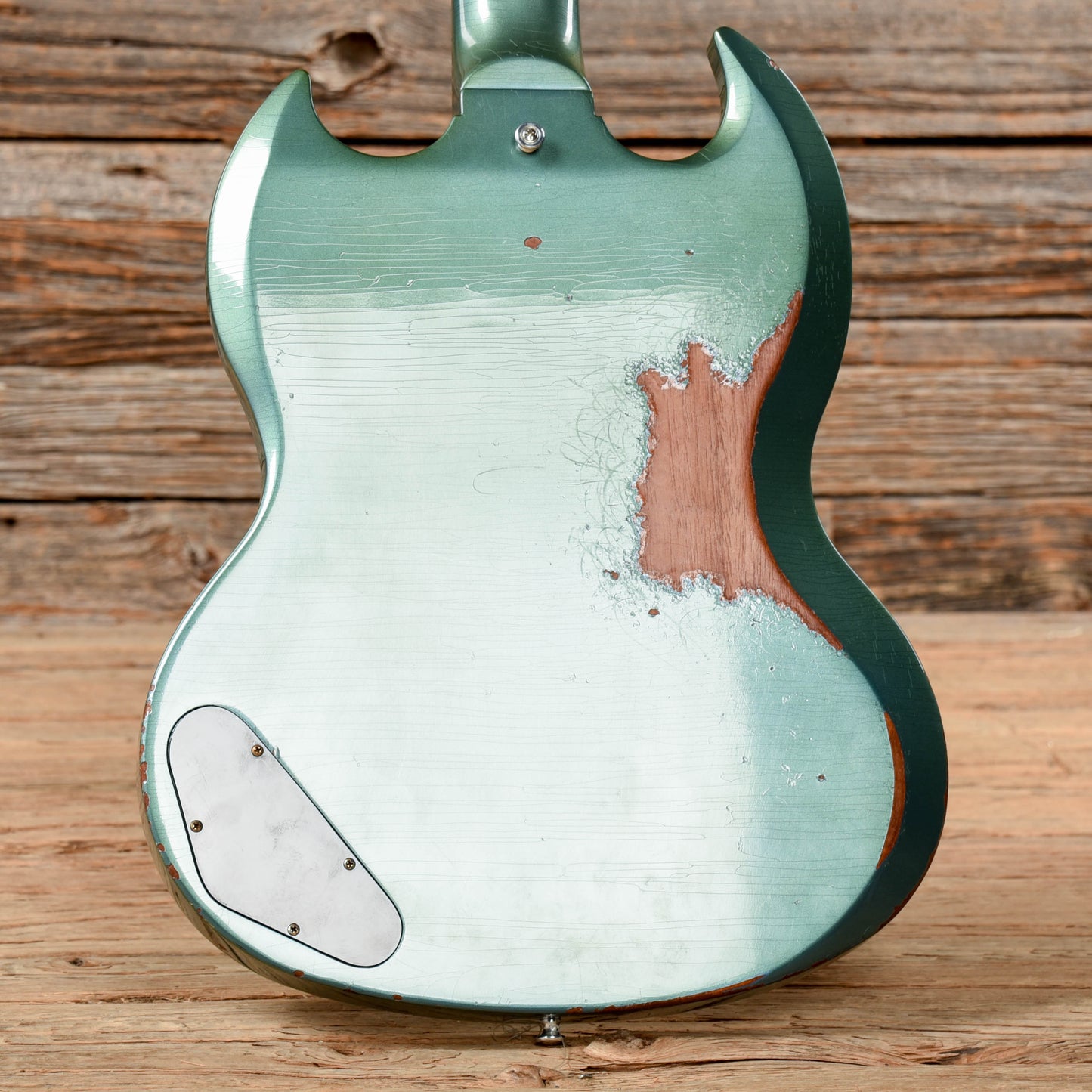 Gibson Custom Shop Murphy Lab 1961 Les Paul/SG Junior "CME Spec" Heavy Antique Pelham Blue Heavy Aged w/Short Vibrola Electric Guitars / Solid Body