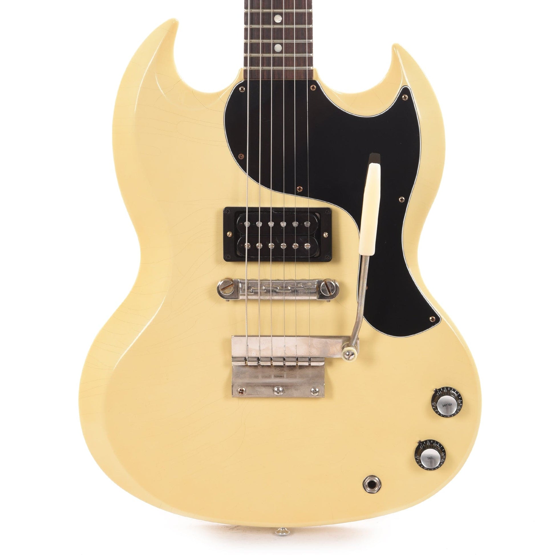 Gibson Custom Shop Murphy Lab 1961 Les Paul/SG Junior "CME Spec" Heavy Antique Polaris White Ultra Light Aged w/Short Vibrola Electric Guitars / Solid Body