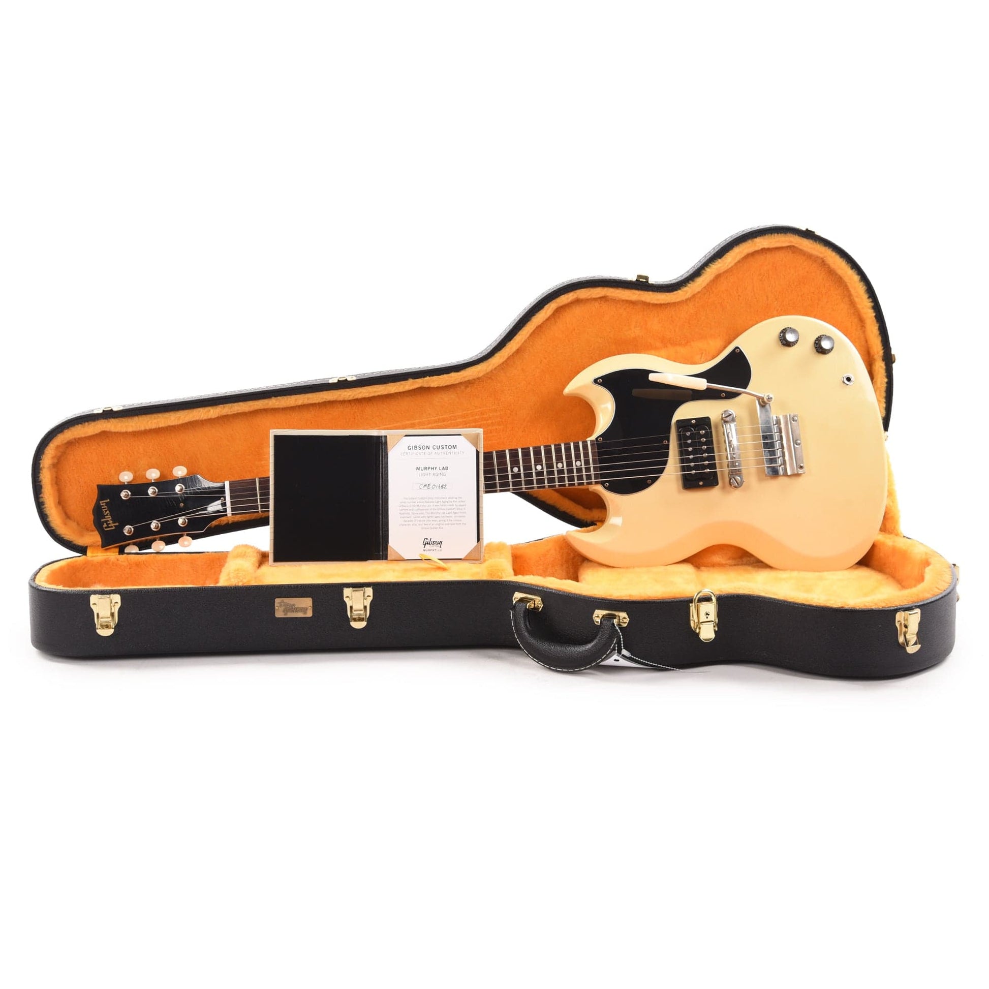 Gibson Custom Shop Murphy Lab 1961 Les Paul/SG Junior "CME Spec" Heavy Antique Polaris White Ultra Light Aged w/Short Vibrola Electric Guitars / Solid Body