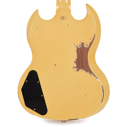 Gibson Custom Shop Murphy Lab 1961 Les Paul/SG Standard "CME Spec" Antique Polaris White Heavy Aged w/Maestro Vibrola Electric Guitars / Solid Body