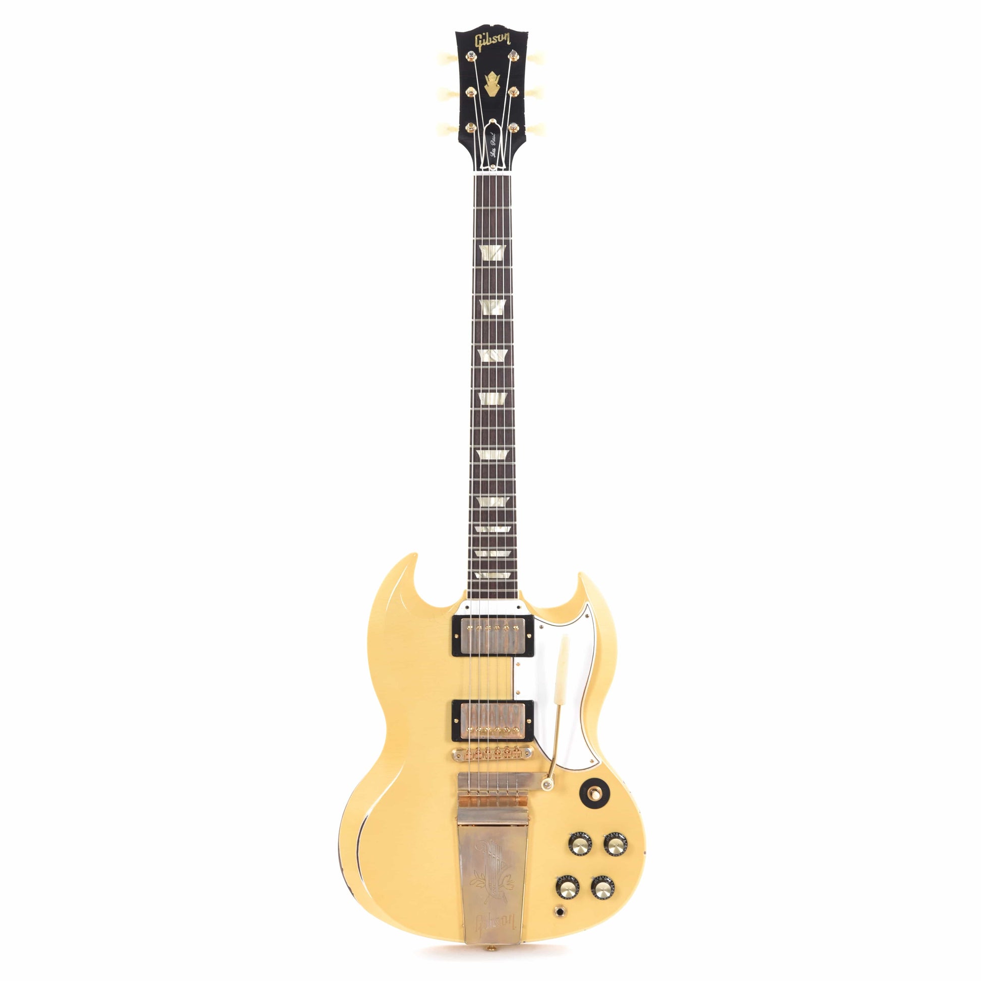 Gibson Custom Shop Murphy Lab 1961 Les Paul/SG Standard "CME Spec" Antique Polaris White Heavy Aged w/Maestro Vibrola Electric Guitars / Solid Body