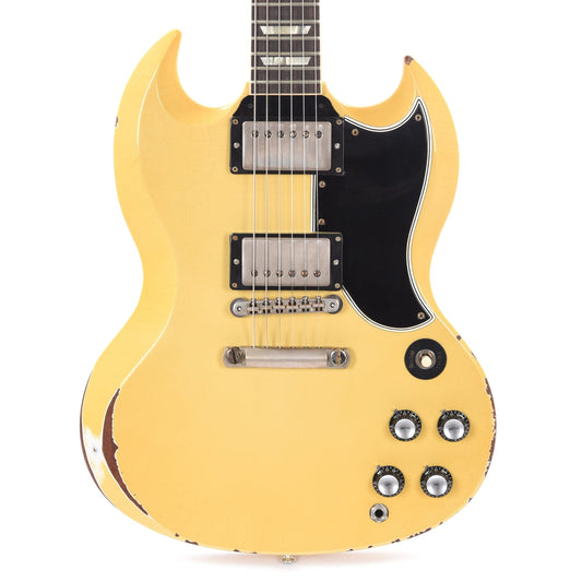 Gibson Custom Shop Murphy Lab 1961 Les Paul SG Standard "CME Spec" Heavy Aged Heavy Antique Polaris White w/Stop Bar & Grovers Electric Guitars / Solid Body