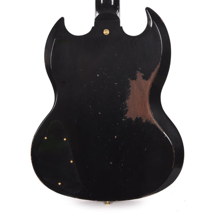 Gibson Custom Shop Murphy Lab 1961 Les Paul/SG Standard "CME Spec" Heavy Antique Ebony Heavy Aged w/Maestro Vibrola Electric Guitars / Solid Body