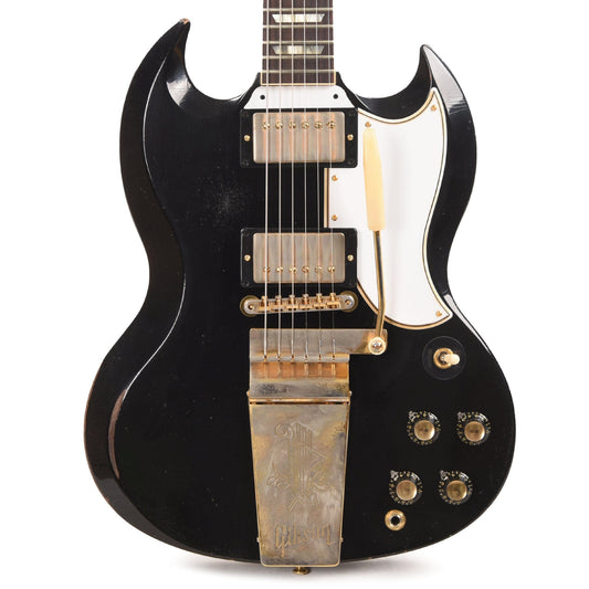 Gibson Custom Shop Murphy Lab 1961 Les Paul/SG Standard "CME Spec" Heavy Antique Ebony Heavy Aged w/Maestro Vibrola Electric Guitars / Solid Body