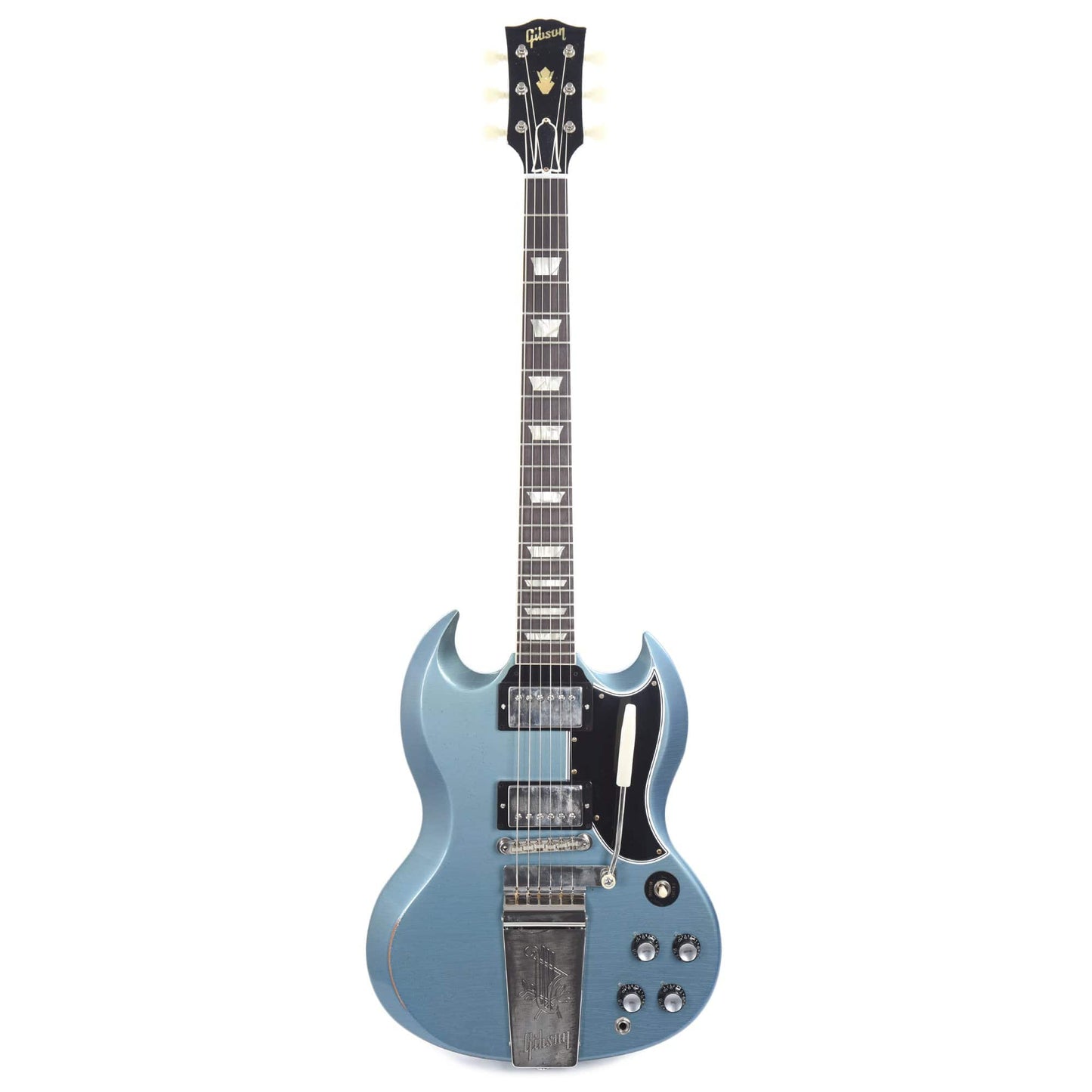 Gibson Custom Shop Murphy Lab 1964 SG Standard Reissue Antique Pelham Blue Light Aged w/Maestro Vibrola Electric Guitars / Solid Body
