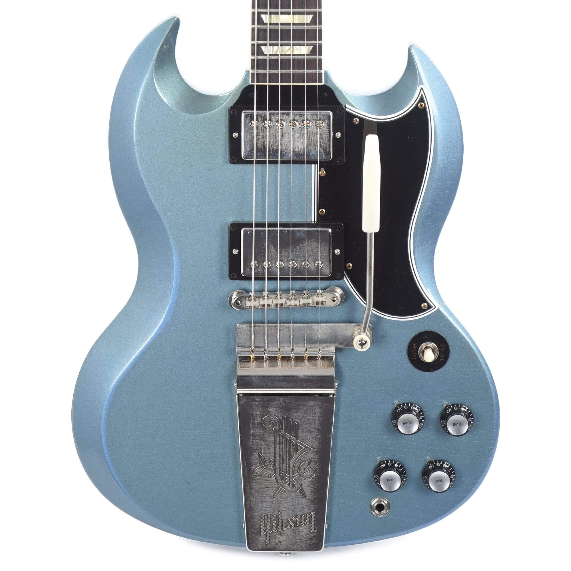 Gibson Custom Shop Murphy Lab 1964 SG Standard Reissue Antique Pelham Blue Light Aged w/Maestro Vibrola Electric Guitars / Solid Body