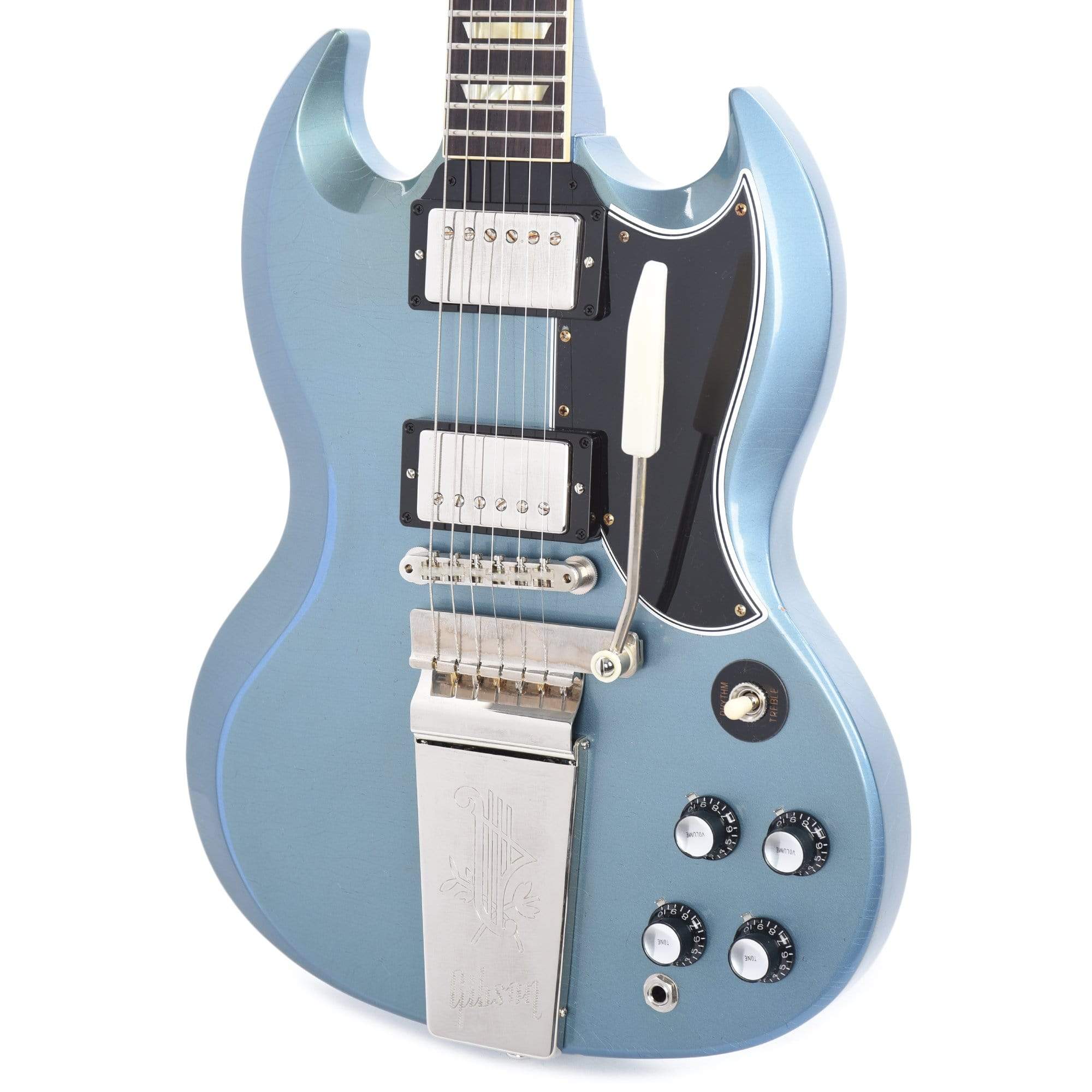 Gibson Custom Shop Murphy Lab 1964 SG Standard Reissue Antique Pelham Blue Light Aged w/Maestro Vibrola Electric Guitars / Solid Body