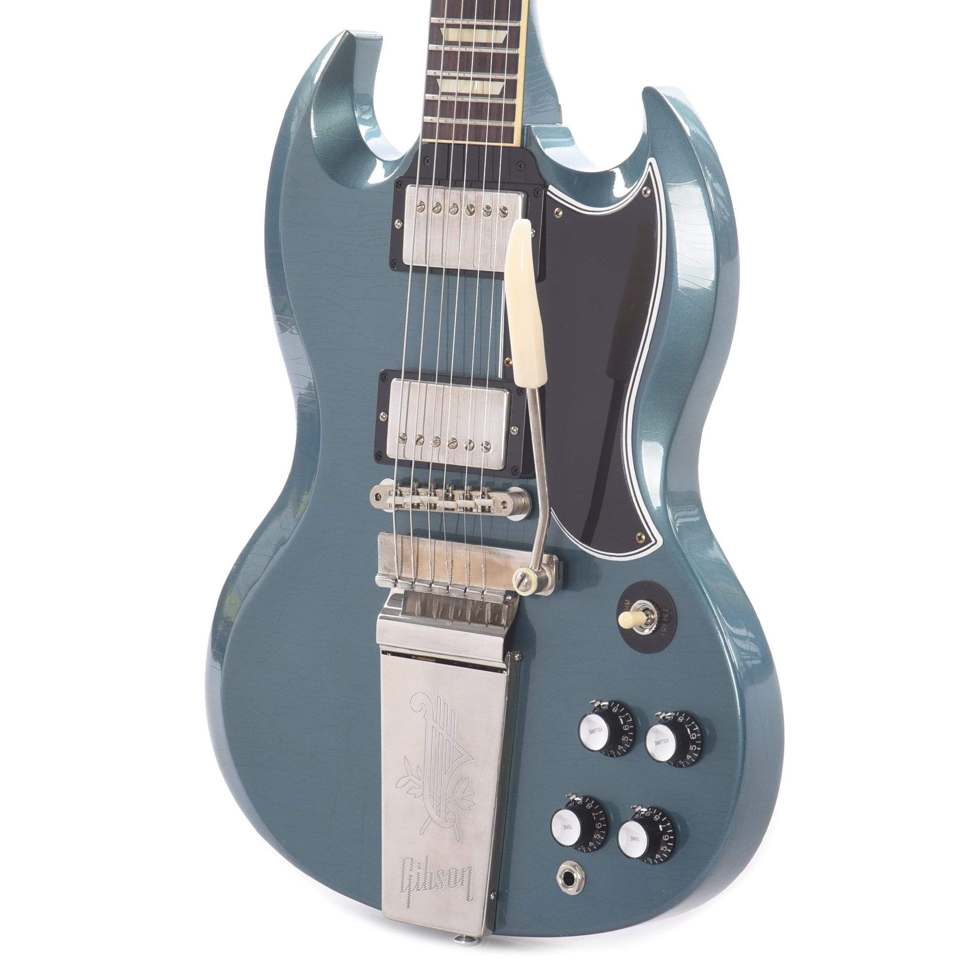 Gibson Custom Shop Murphy Lab 1964 SG Standard Reissue Pelham Blue Ultra Light Aged w/Maestro Vibrola Electric Guitars / Solid Body