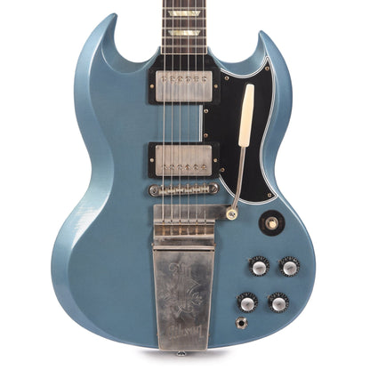 Gibson Custom Shop Murphy Lab 1964 SG Standard Reissue Pelham Blue Ultra Light Aged w/Maestro Vibrola Electric Guitars / Solid Body