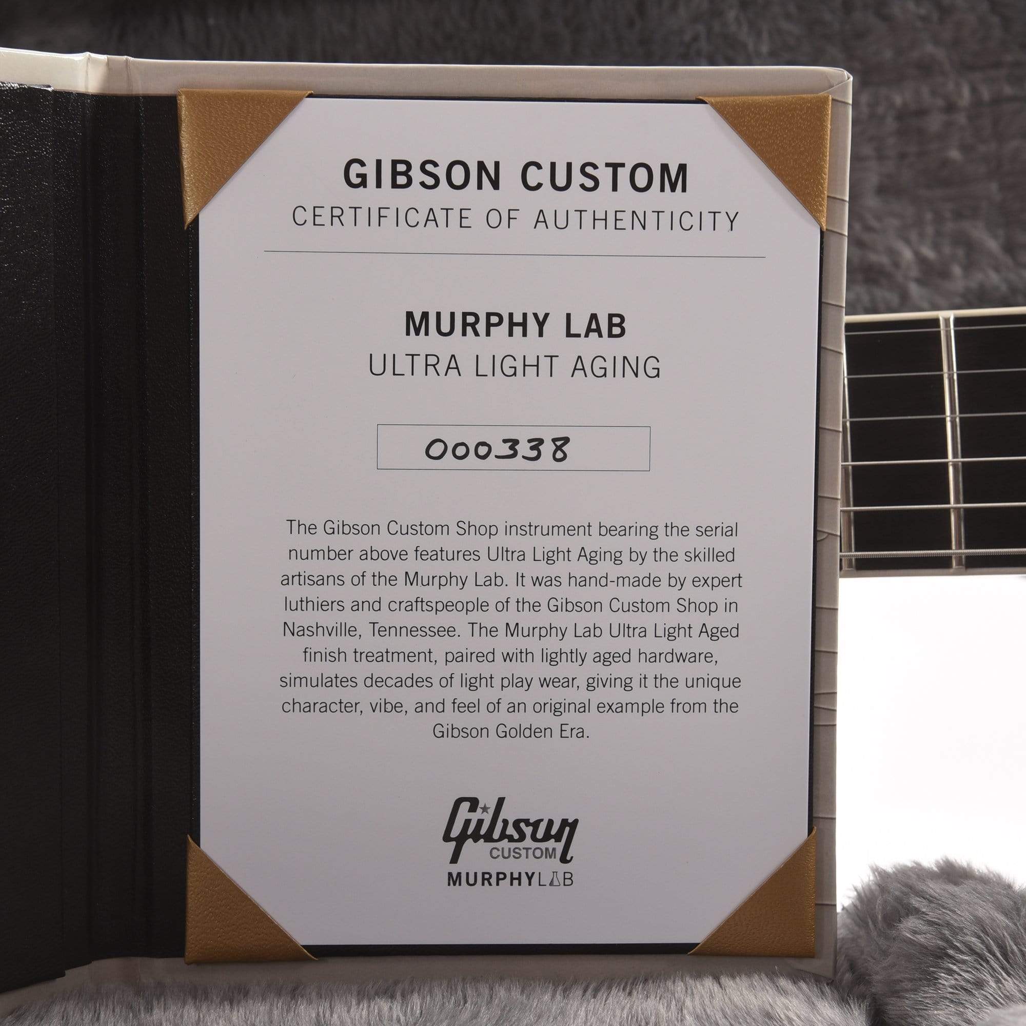 Gibson Custom Shop Murphy Lab 1968 Les Paul Custom Reissue Ebony Ultra Light Aged Electric Guitars / Solid Body