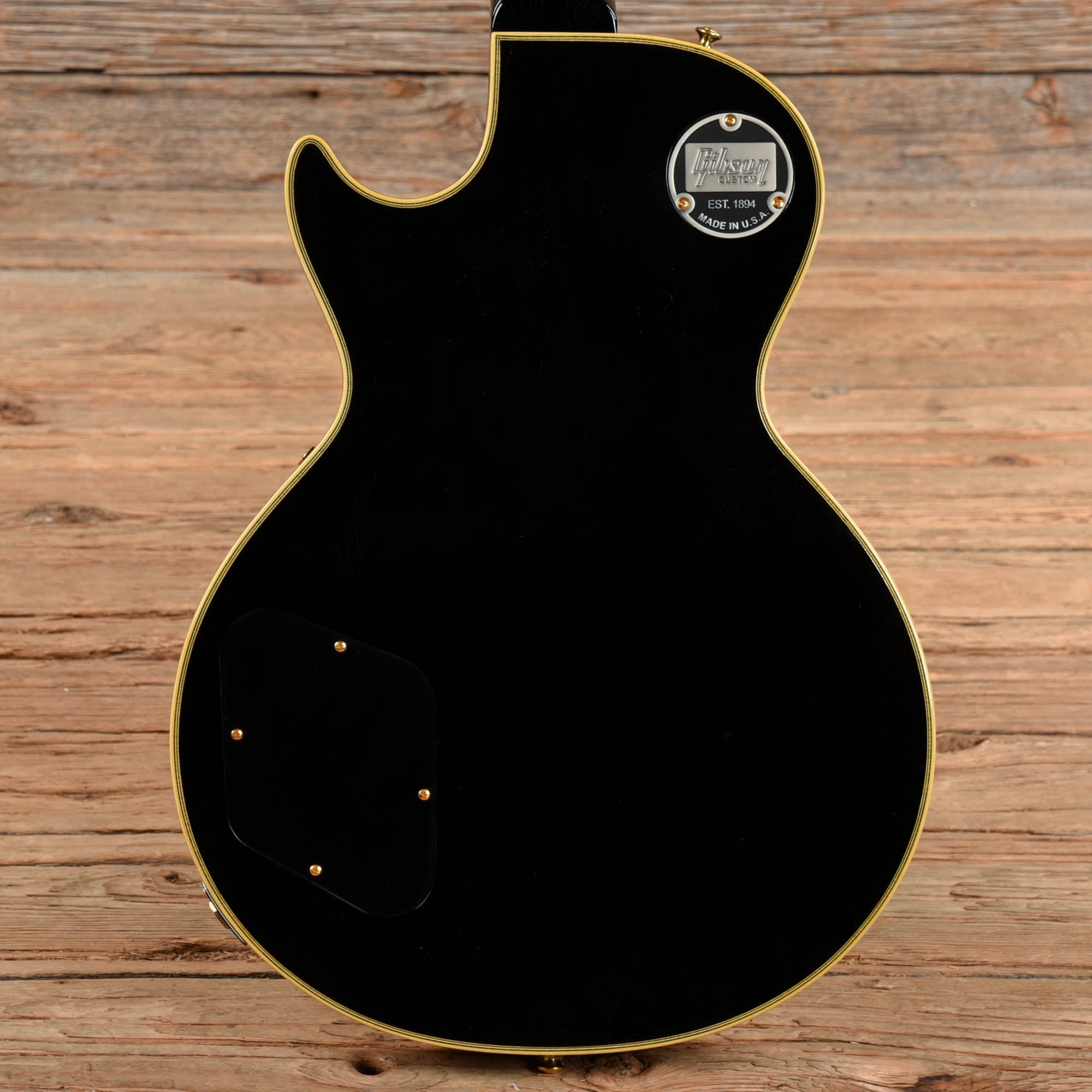 Gibson Custom Shop Murphy Lab 68 Les Paul Custom Reissue Ultra Light Aged Ebony Electric Guitars / Solid Body