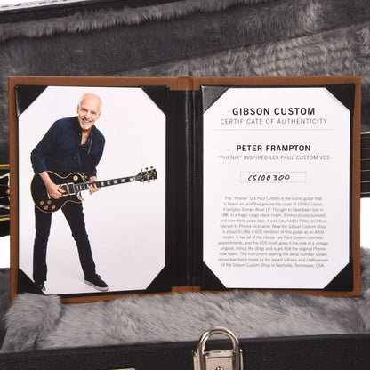 Gibson Custom Shop Peter Frampton "Phenix" Inspired Les Paul Custom Ebony VOS Electric Guitars / Solid Body