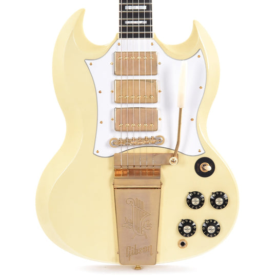 Gibson Custom Shop SG Custom 3 Pickup Classic White VOS Maestro Electric Guitars / Solid Body