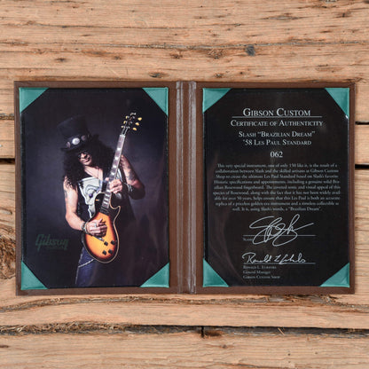 Gibson Custom Shop Slash "Brazilian Dream" '58 Les Paul Standard (Signed) VOS Dark Burst 2018 Electric Guitars / Solid Body