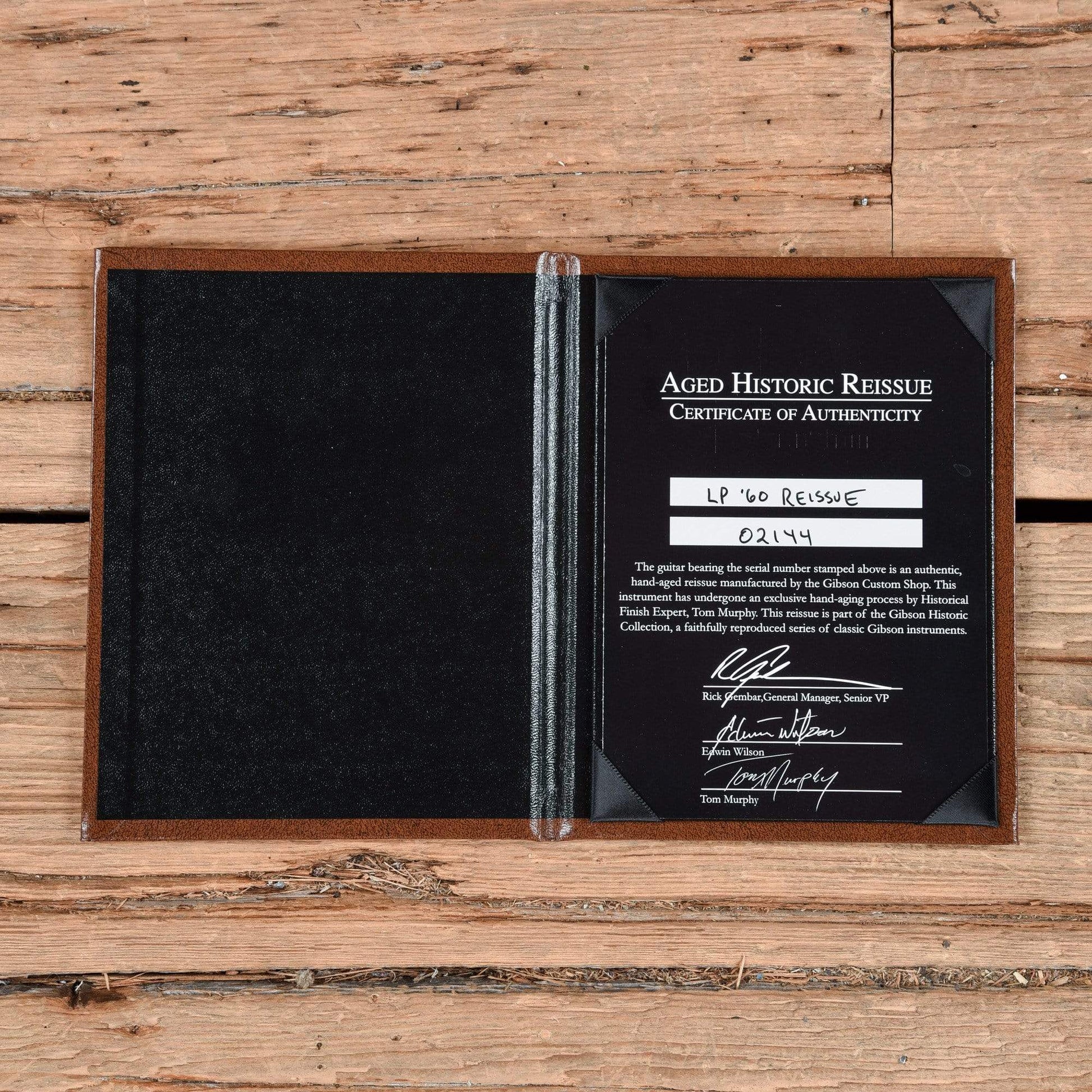 Gibson Custom Shop Tom Murphy Aged 1960 Les Paul Standard Reissue Aged Washed Cherry 2012 Electric Guitars / Solid Body