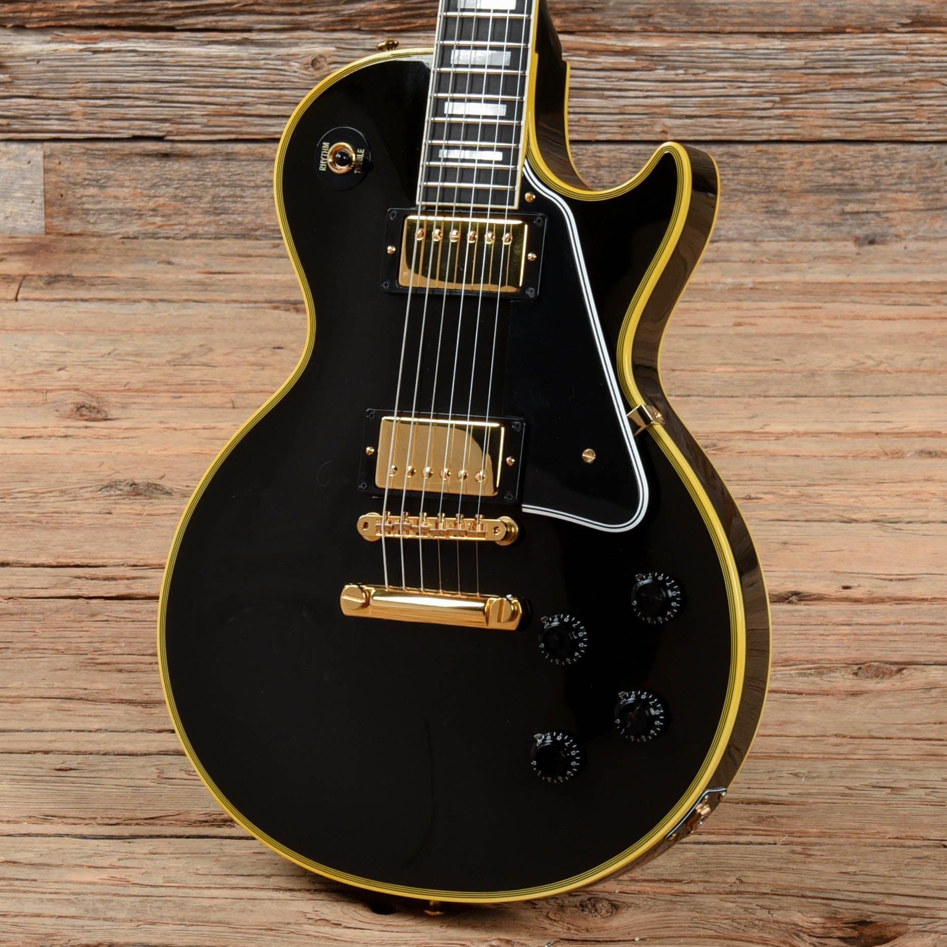 Gibson Custom True Historic 1957 Les Paul Custom Black 2015 Electric Guitars / Solid Body
