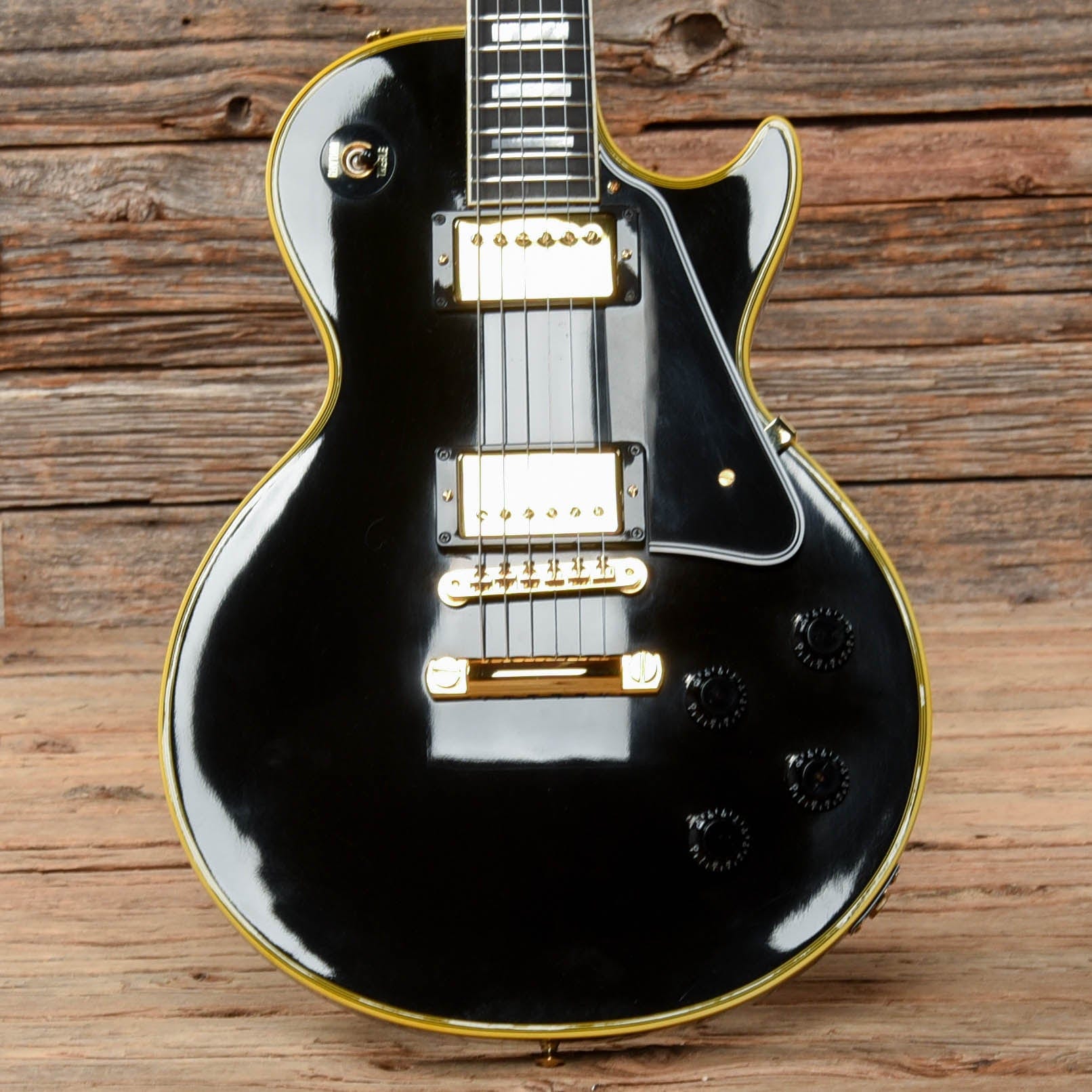 Gibson Custom True Historic 1957 Les Paul Custom Black 2015 Electric Guitars / Solid Body
