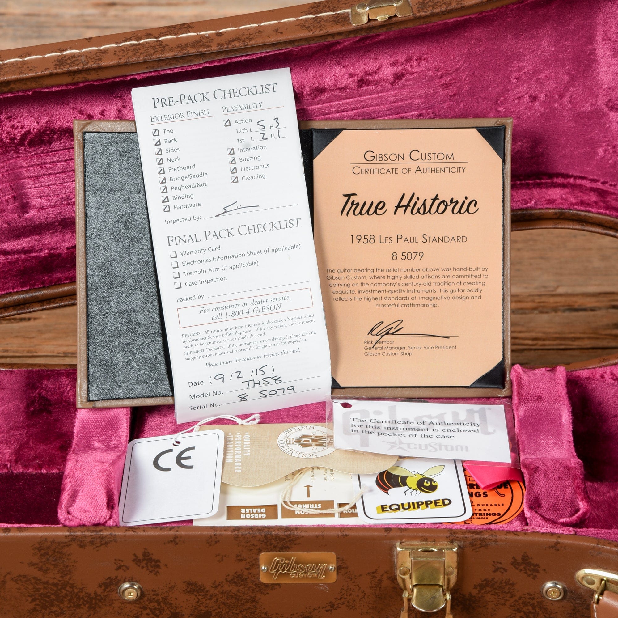 Gibson Custom True Historic '58 Les Paul Standard Reissue Sunburst 2015 Electric Guitars / Solid Body