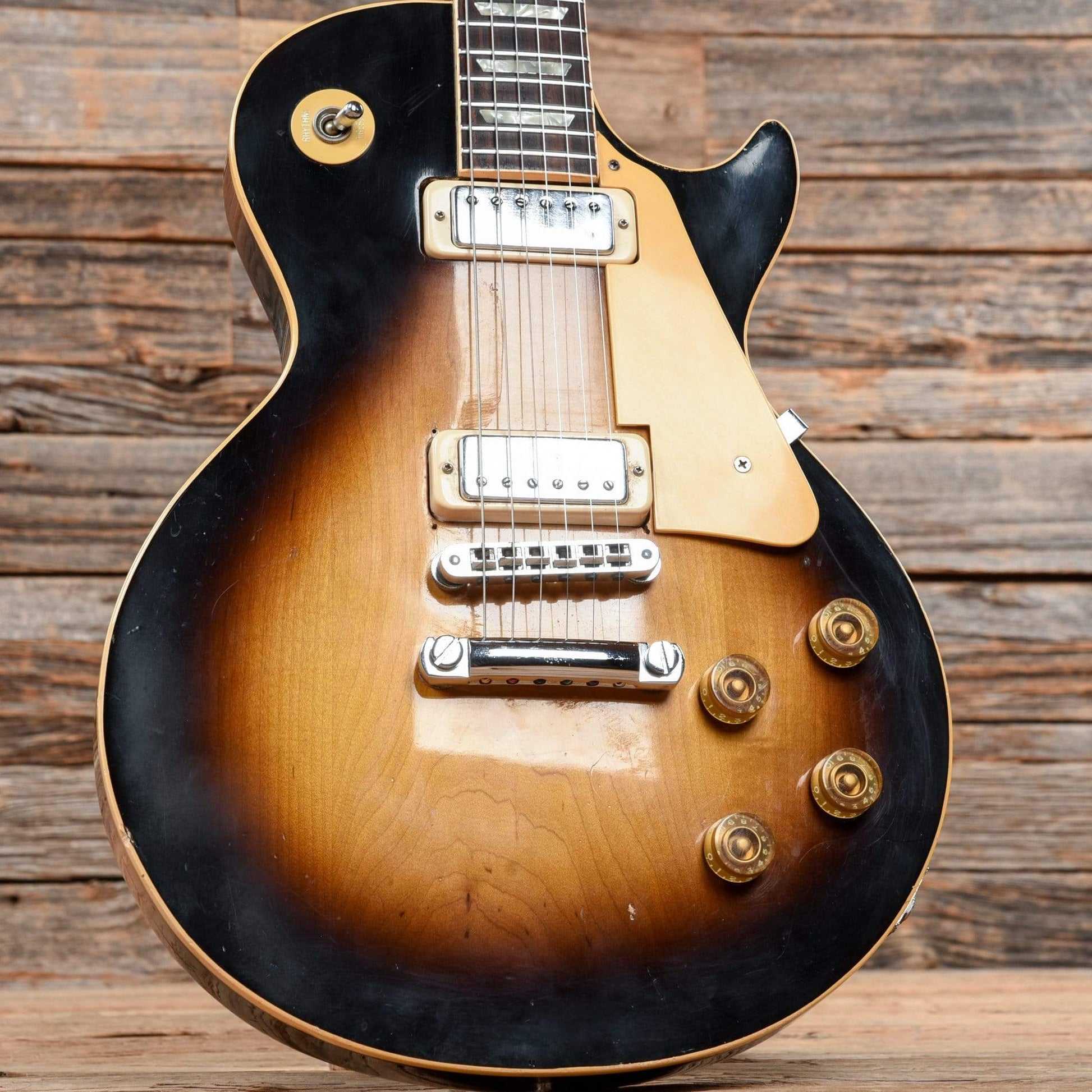 gibson les paul deluxe tobacco sunburst Carter Vintage - 1980, stopbar tailpiece Gibson Custom Dealer Select 1958