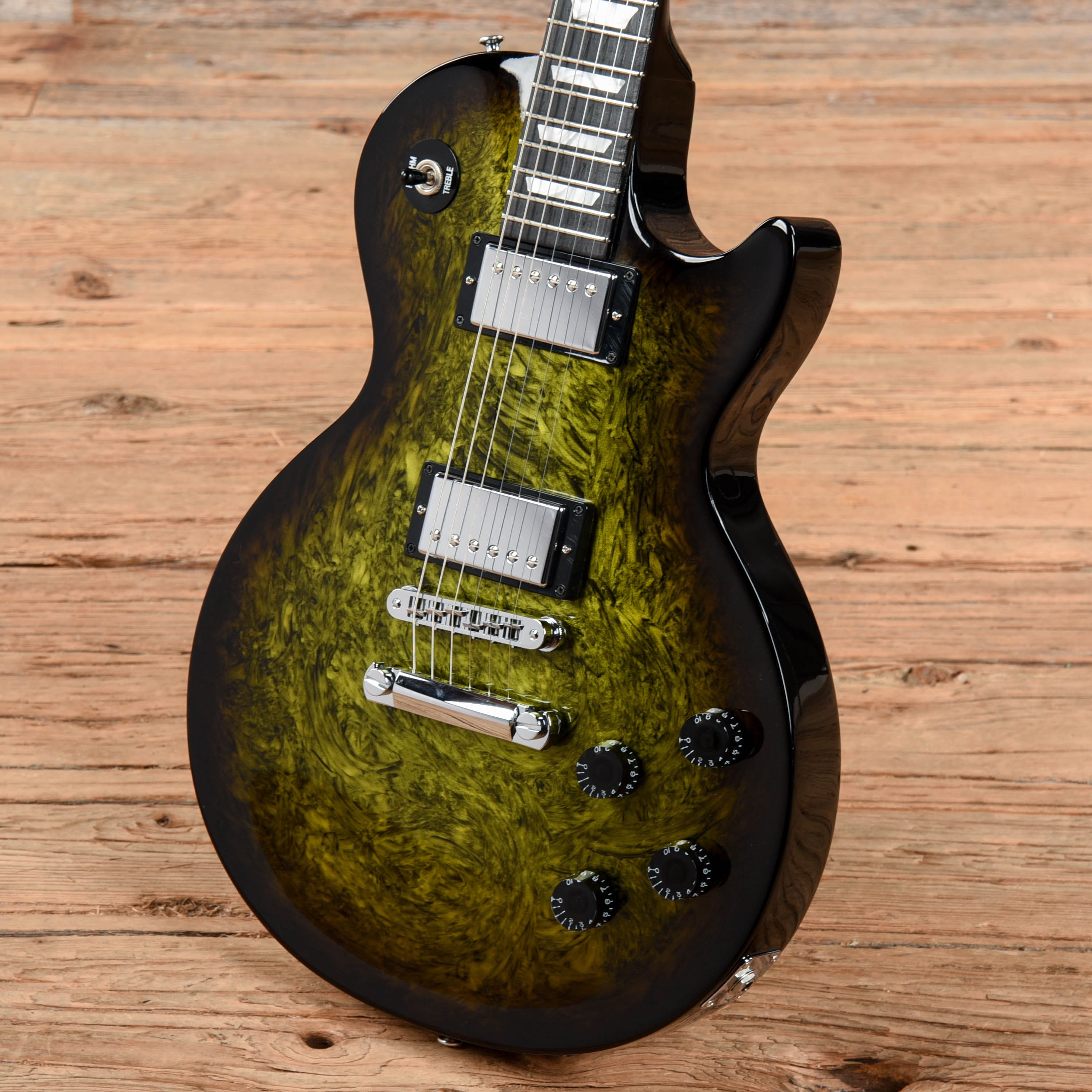 Gibson Les Paul Studio Swirl Black Green Swirl 2011 – Chicago