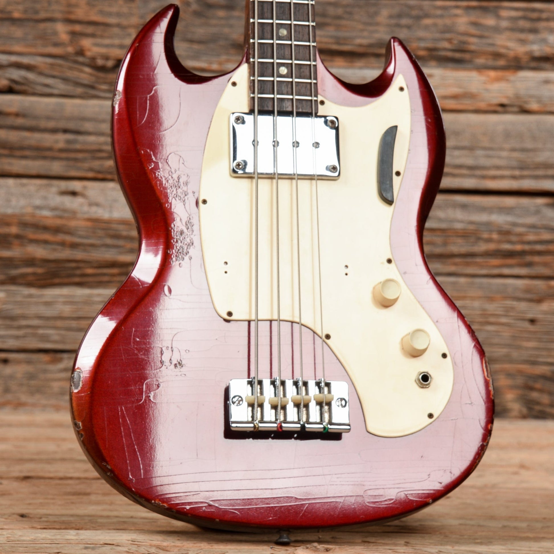 Gibson Melody Maker Bass Sparkling Burgundy 1970 Electric Guitars / Solid Body