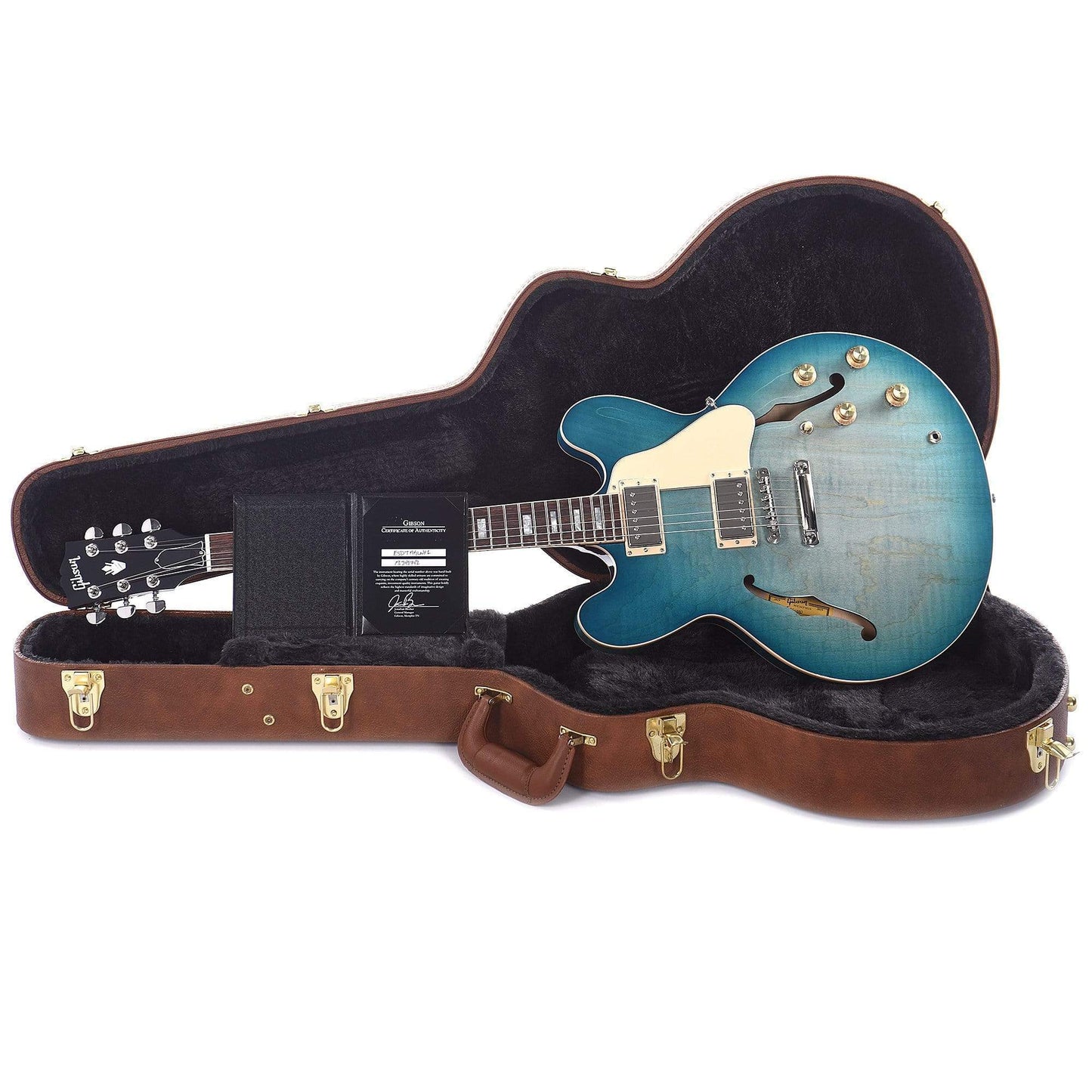Gibson Memphis 2019 Limited ES-335 Figured Glacier Blue Electric Guitars / Solid Body