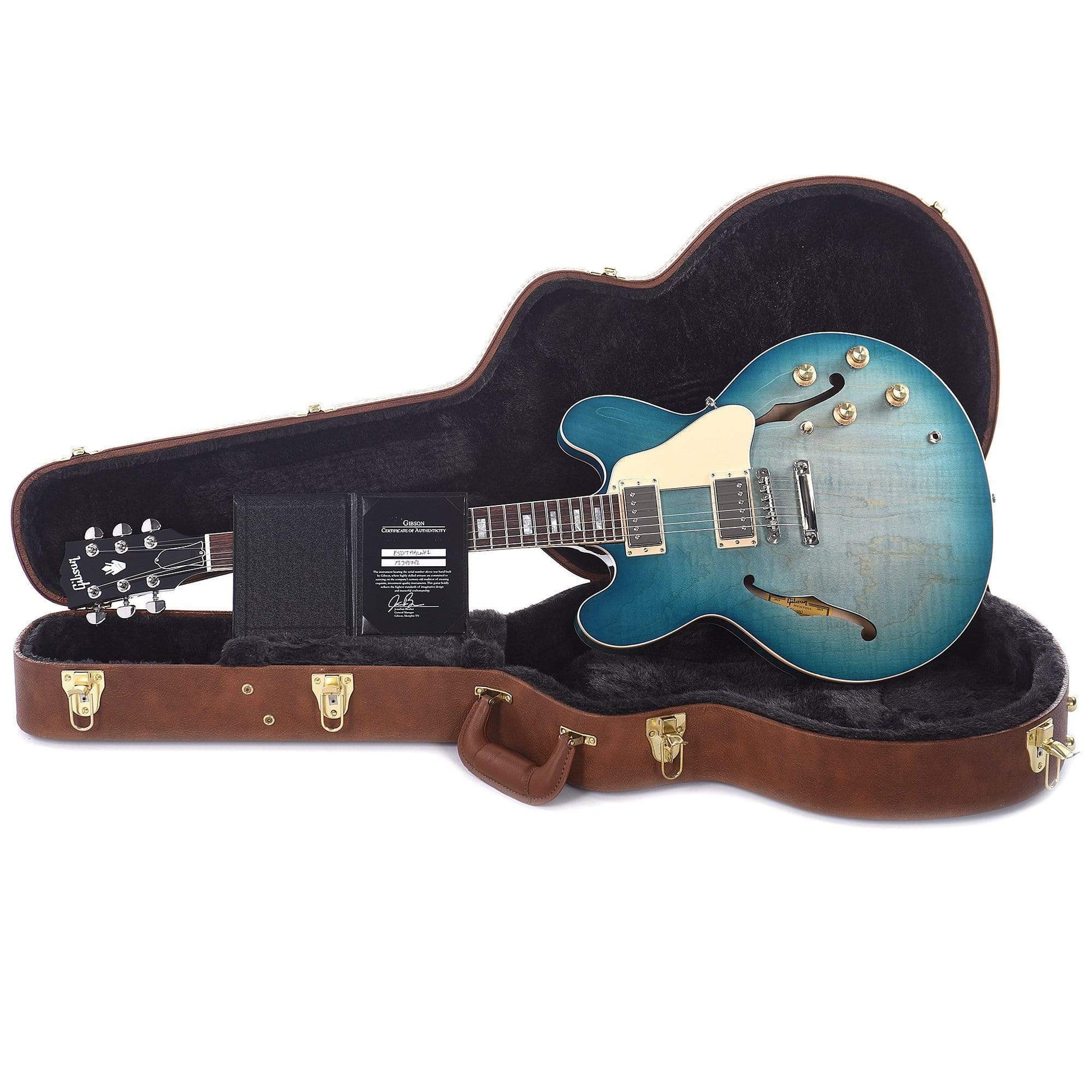 Gibson Memphis 2019 Limited ES-335 Figured Glacier Blue Electric Guitars / Solid Body