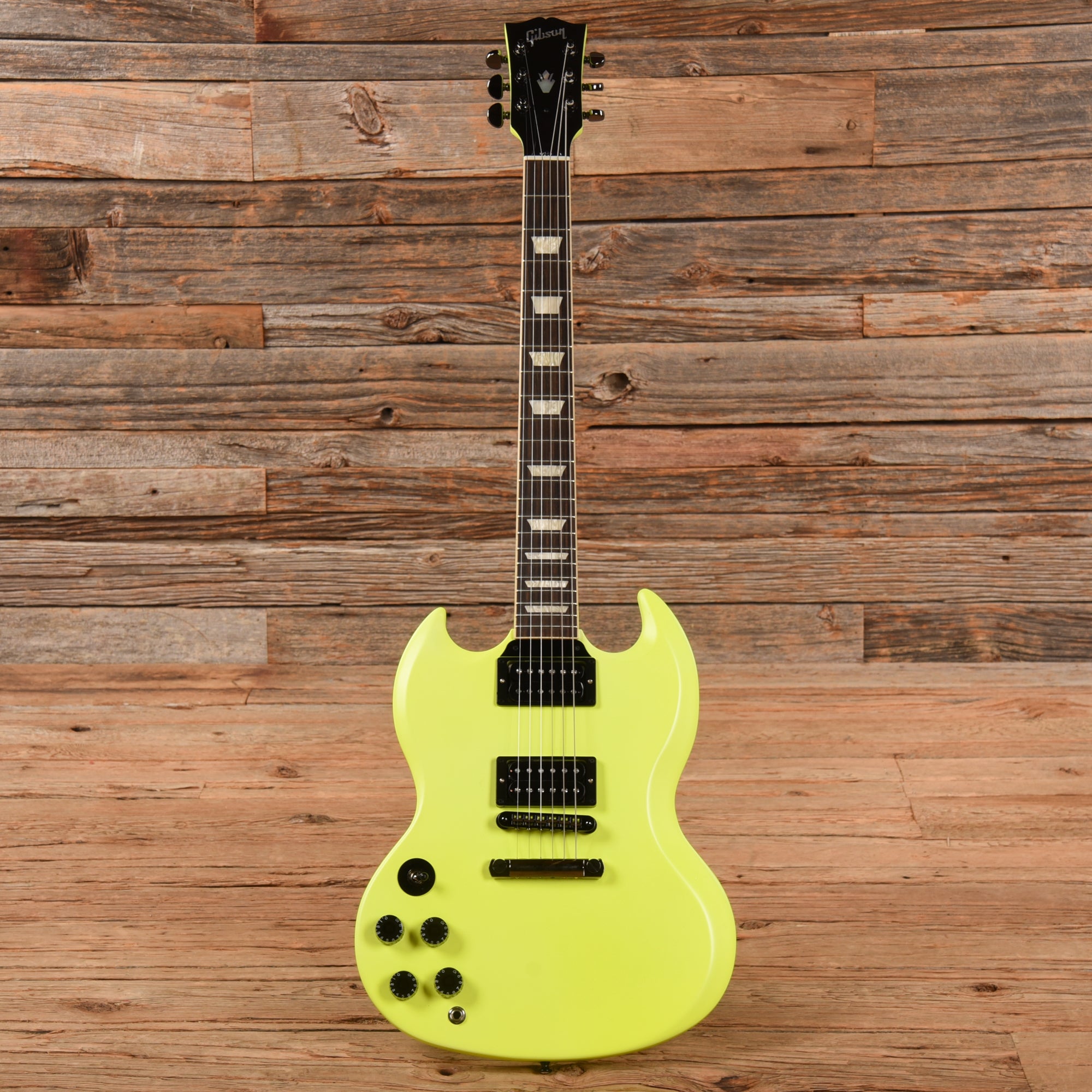 Gibson Mod Shop SG Standard Uranium Yellow 2021 LEFTY Electric Guitars / Solid Body