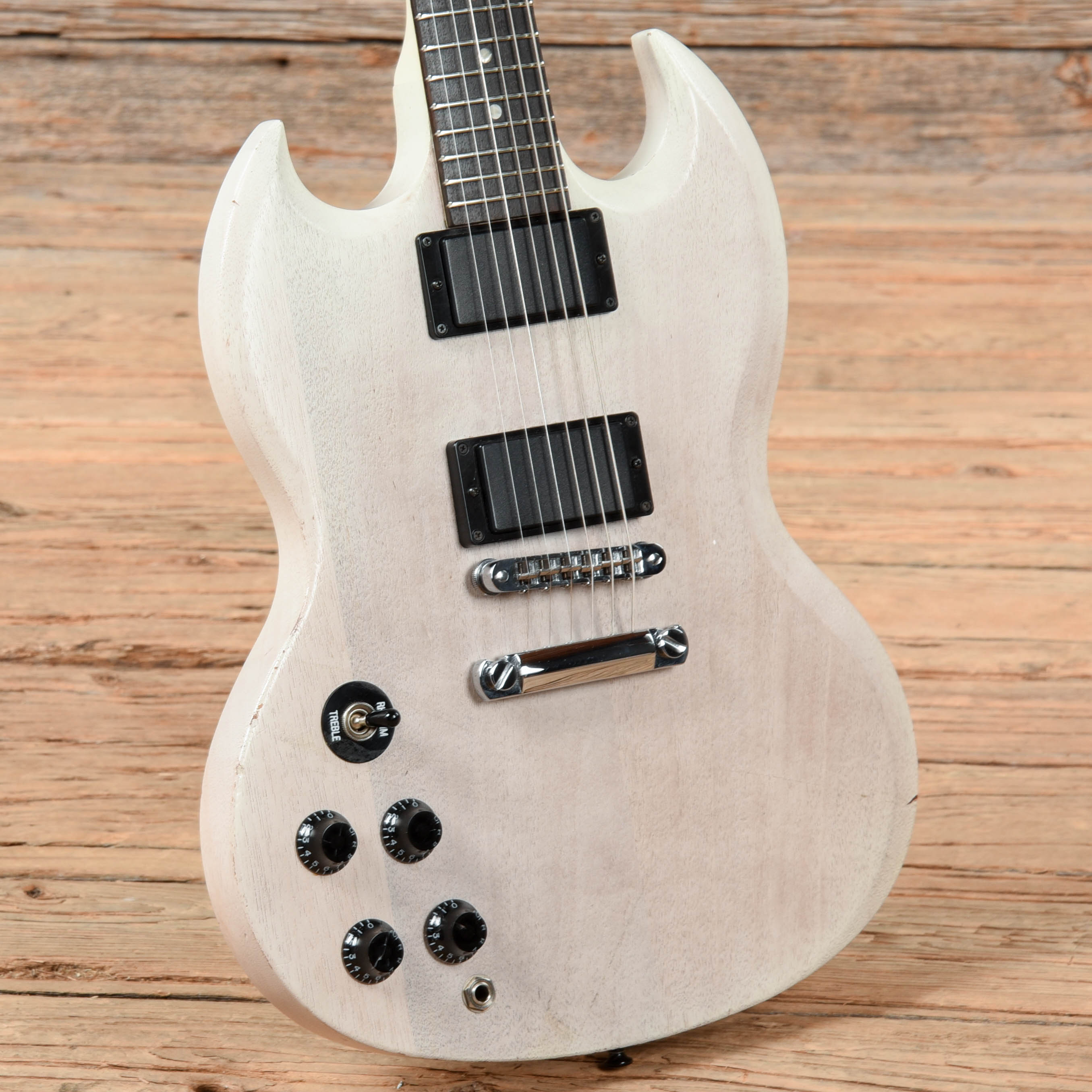 値下げ可 Gibson SGJ ホワイトエレキギター 2013 Gibson SGJ Electric Guitar Faded White | Cream City Music